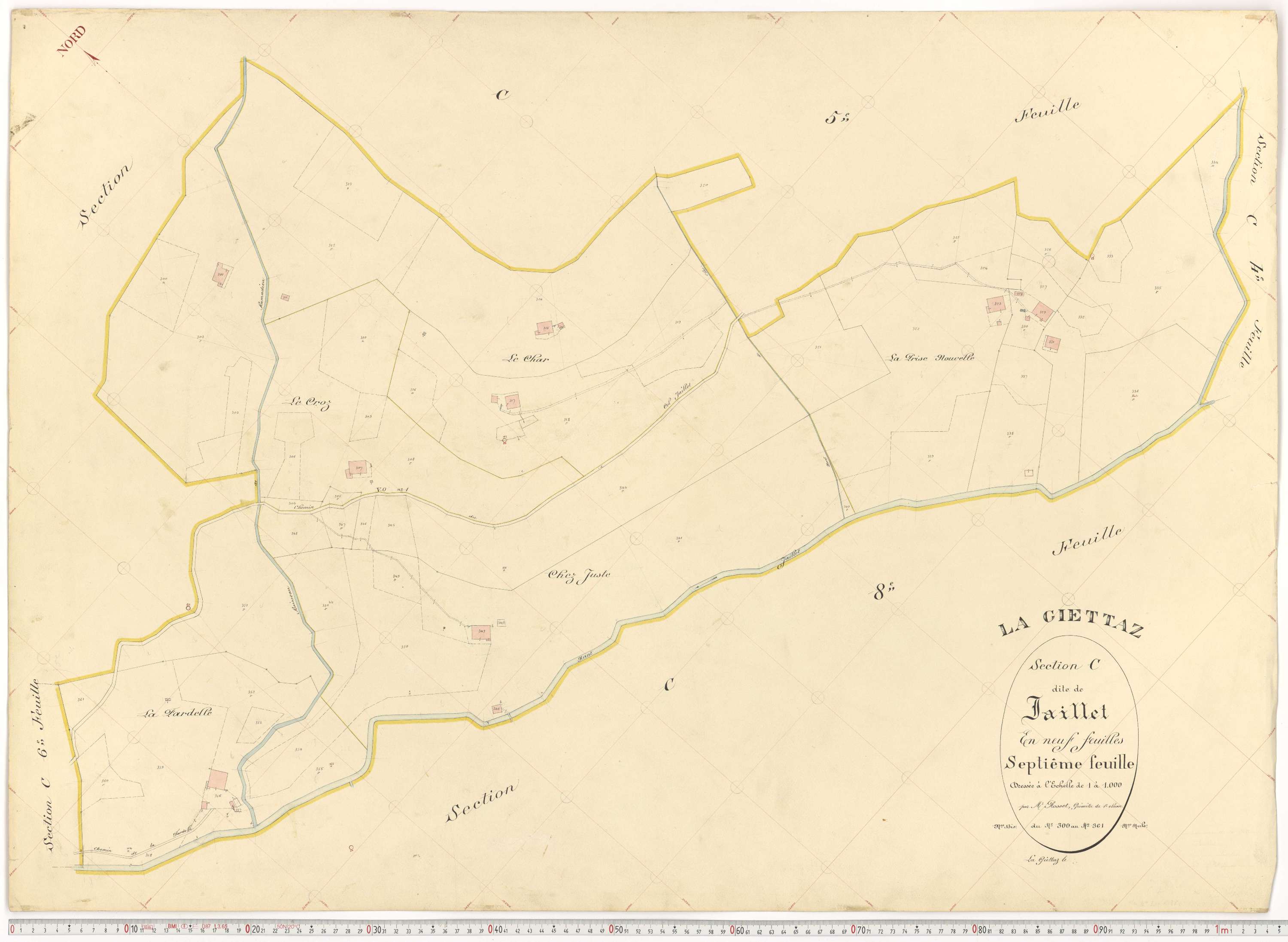 La Giettaz - Plans cadastraux du premier cadastre français.