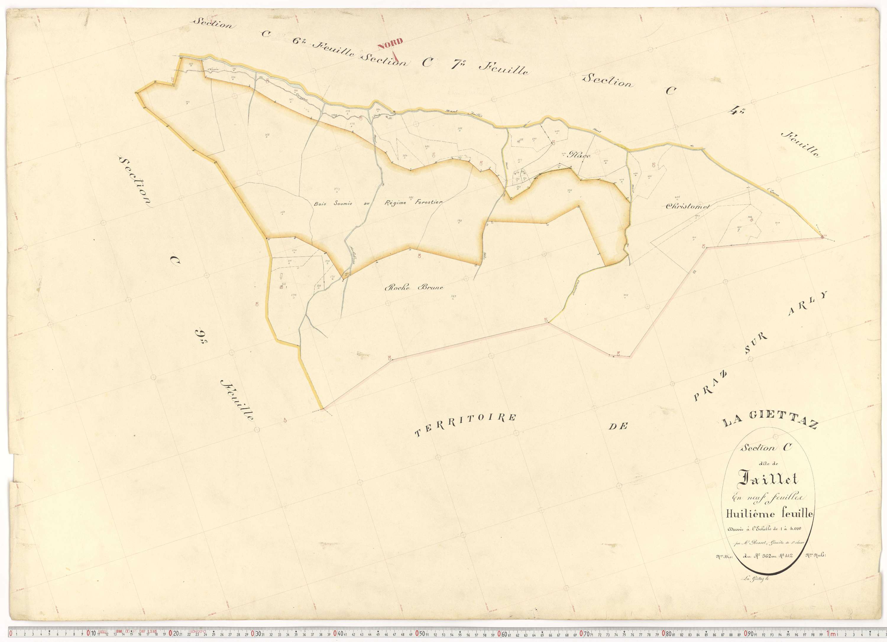 La Giettaz - Plans cadastraux du premier cadastre français.
