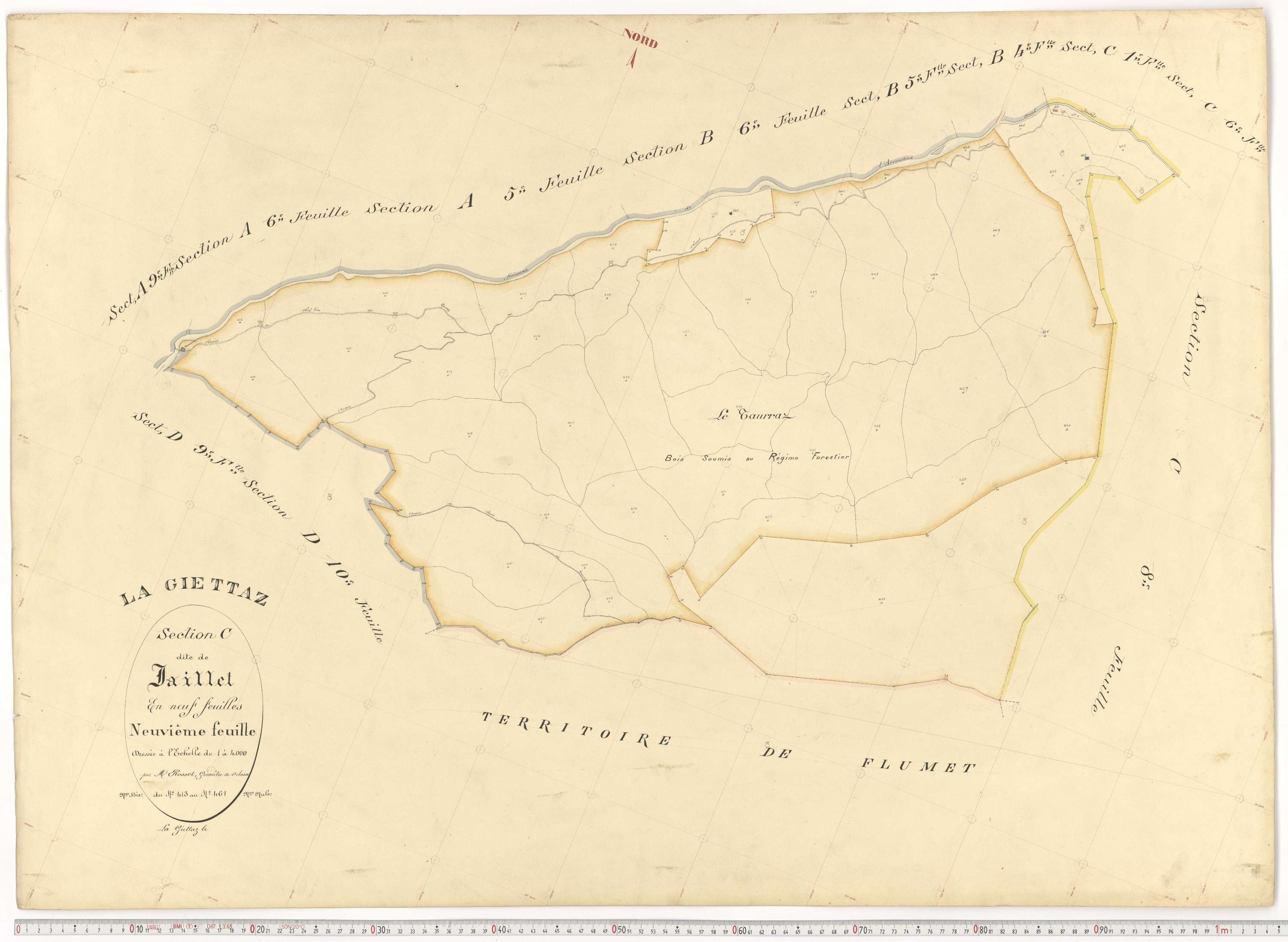La Giettaz - Plans cadastraux du premier cadastre français.
