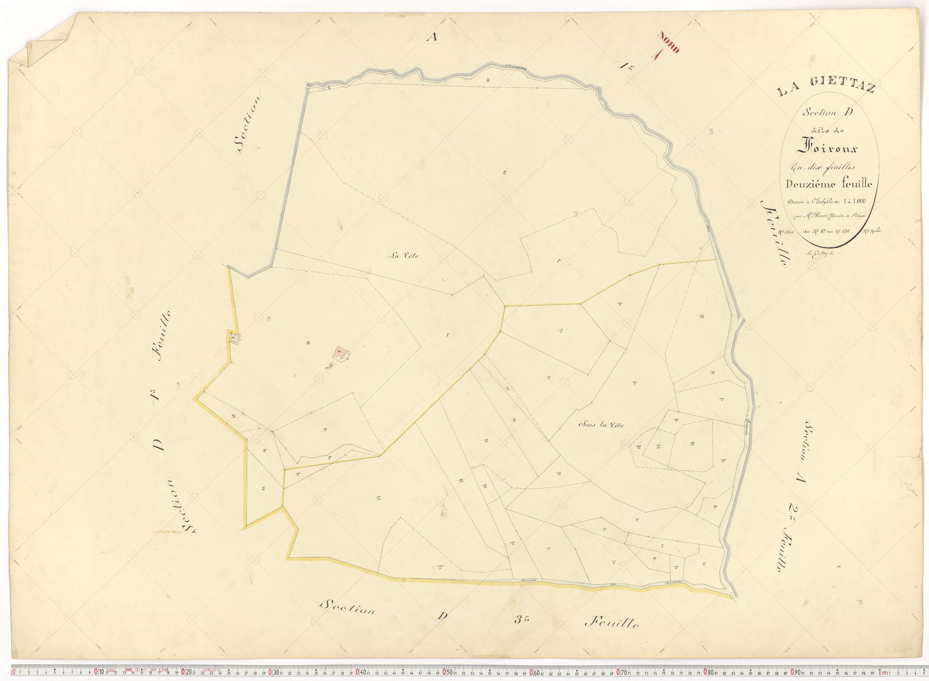 La Giettaz - Plans cadastraux du premier cadastre français.
