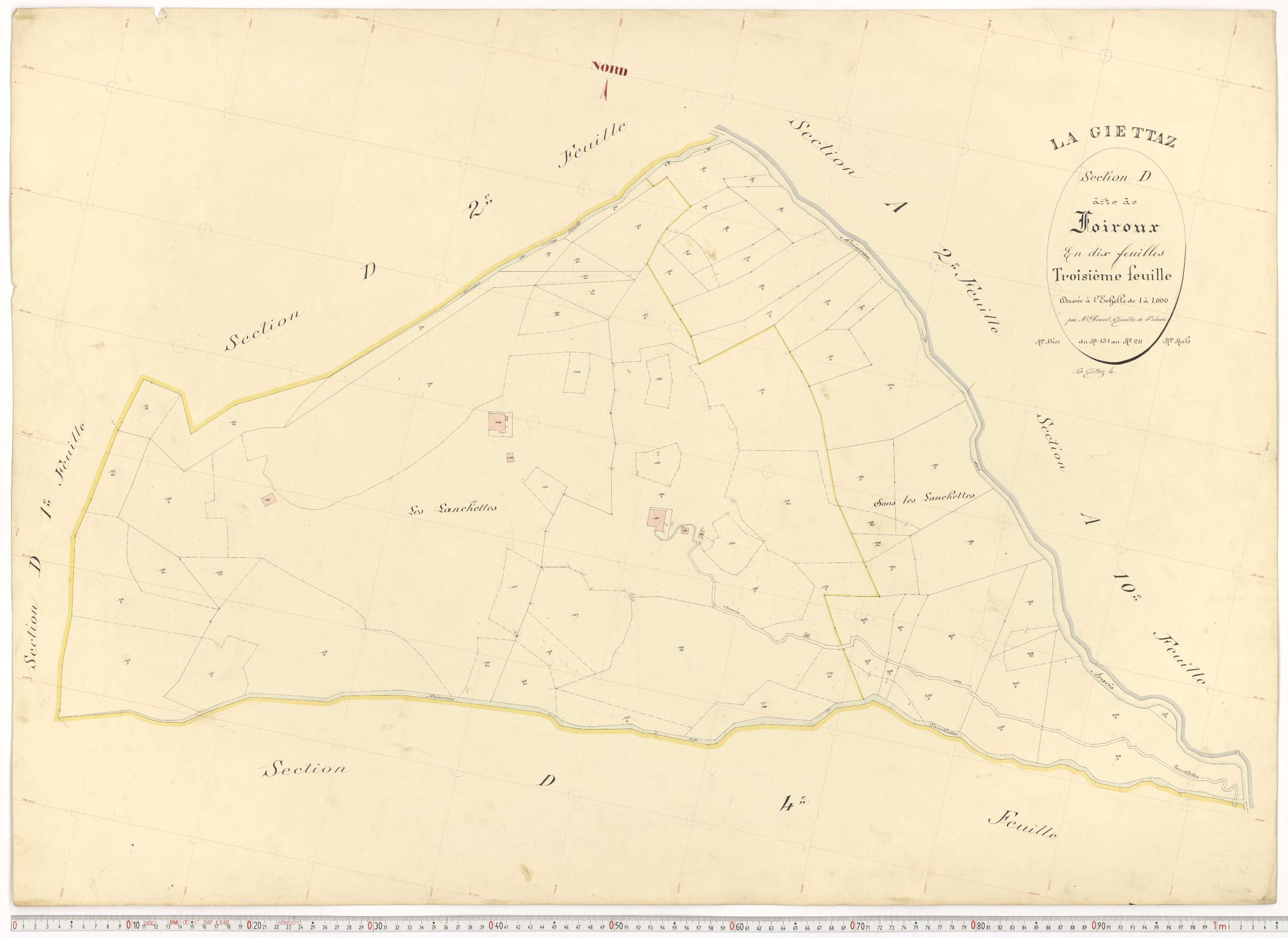 La Giettaz - Plans cadastraux du premier cadastre français.