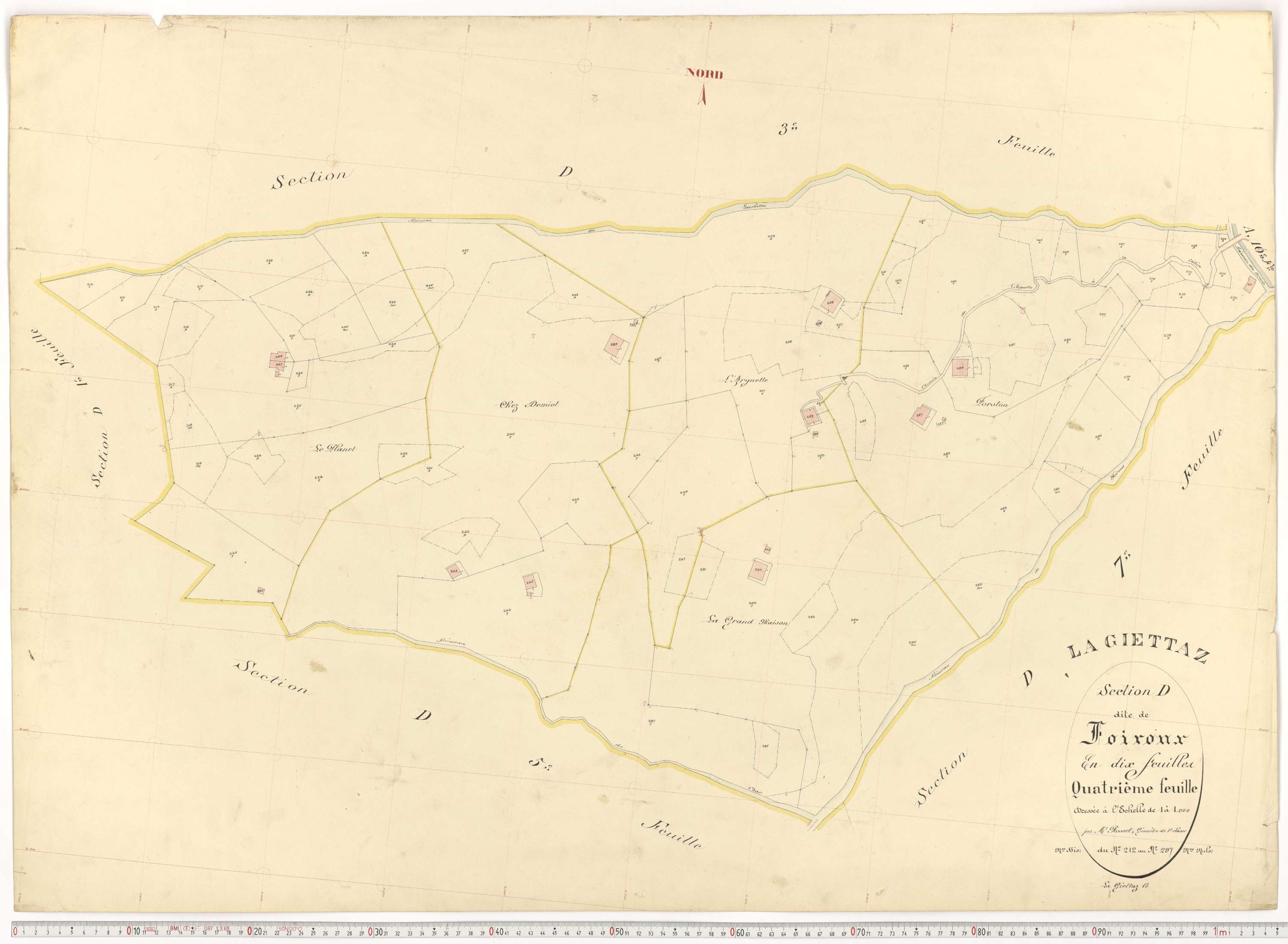 La Giettaz - Plans cadastraux du premier cadastre français.