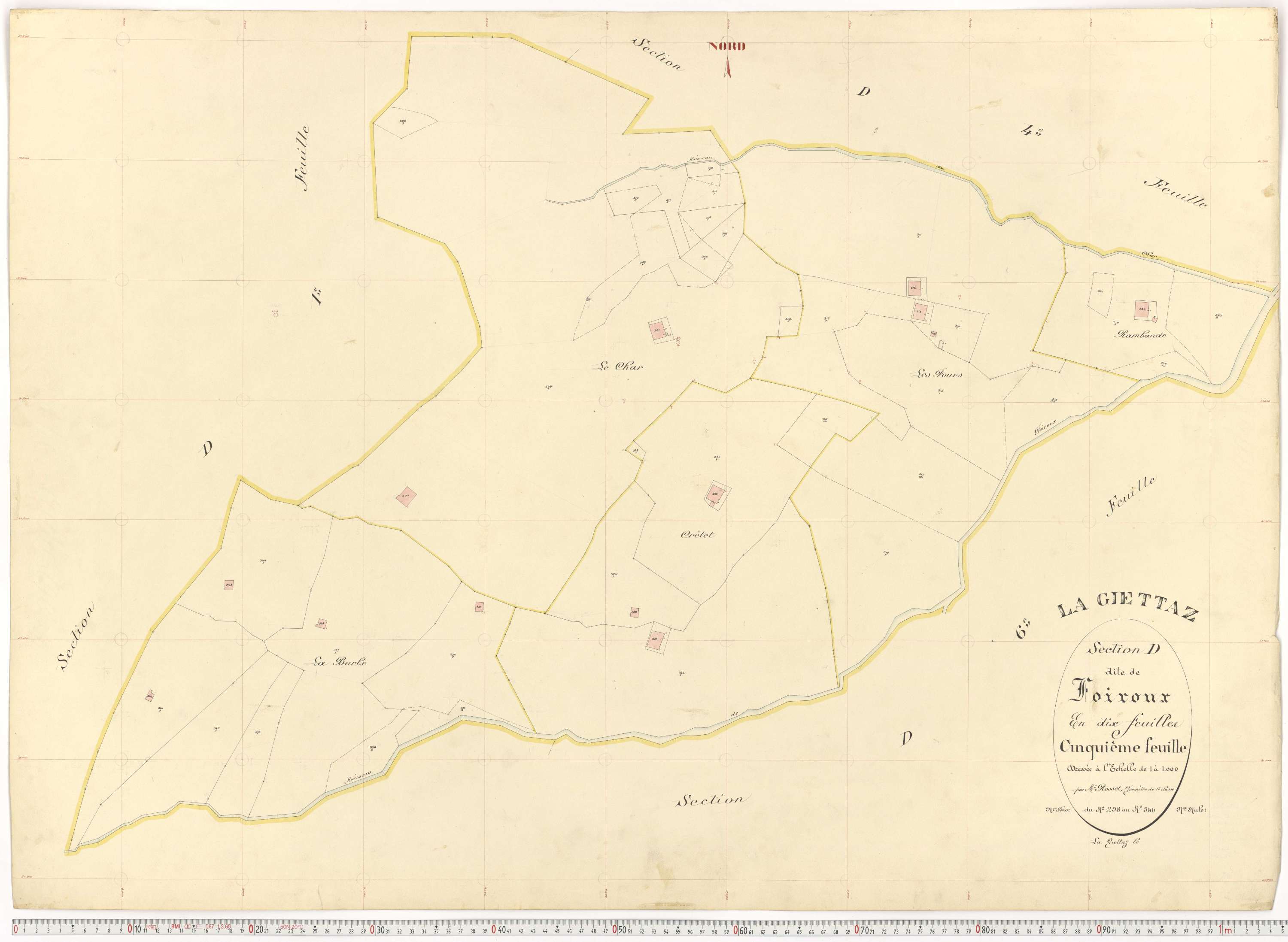 La Giettaz - Plans cadastraux du premier cadastre français.