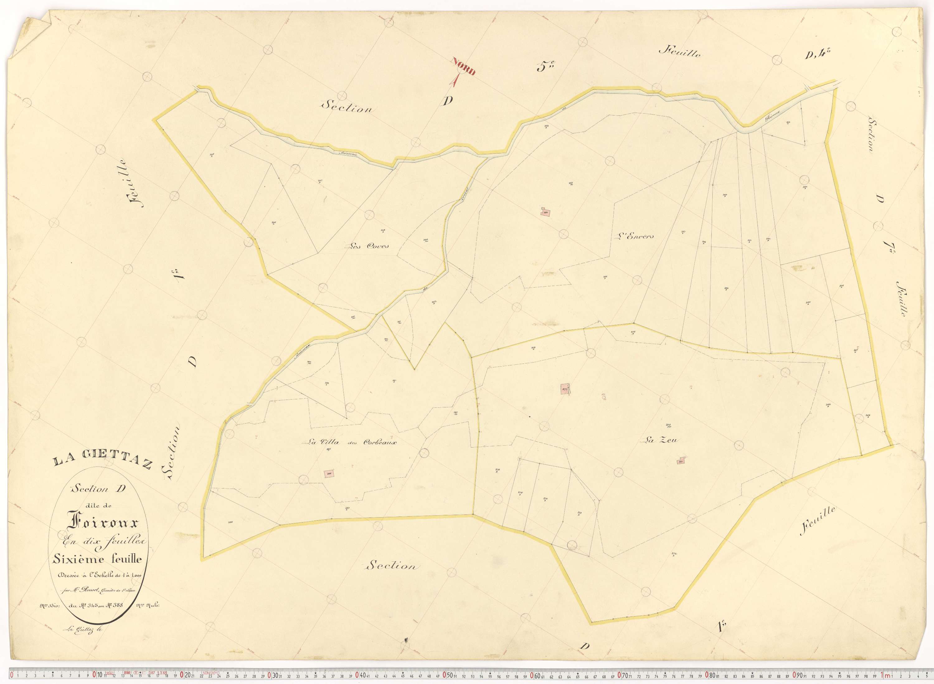 La Giettaz - Plans cadastraux du premier cadastre français.