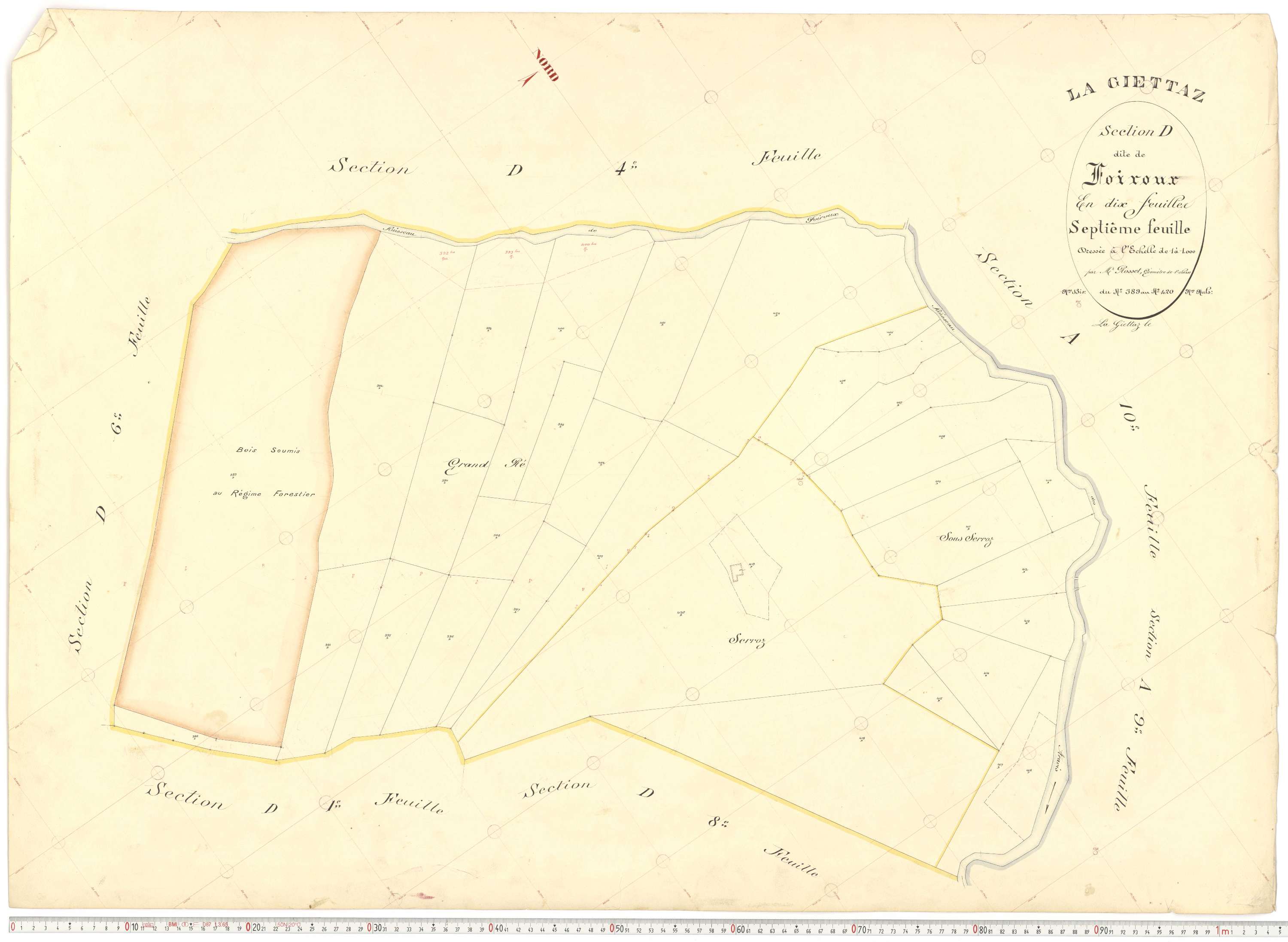 La Giettaz - Plans cadastraux du premier cadastre français.