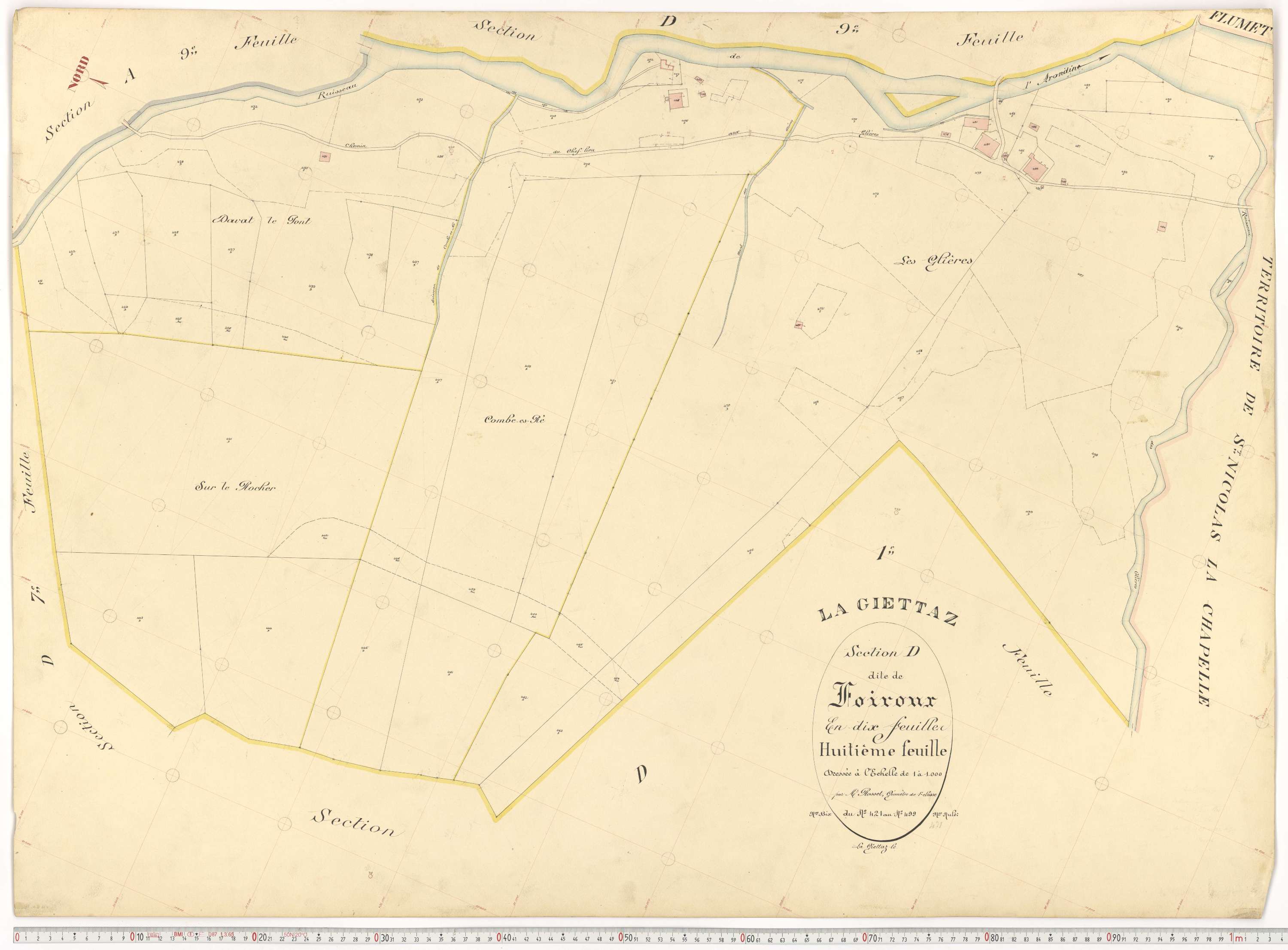 La Giettaz - Plans cadastraux du premier cadastre français.