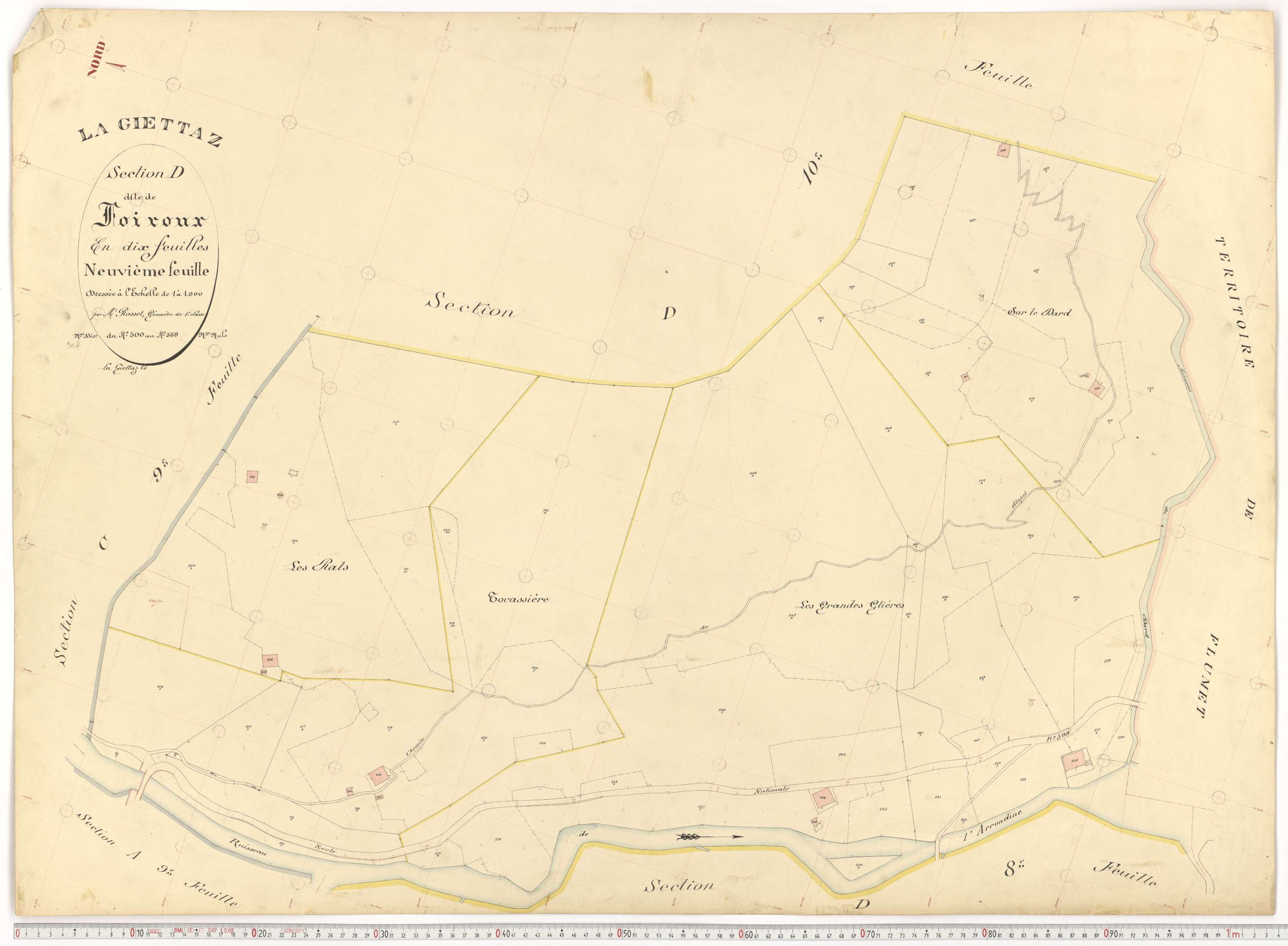 La Giettaz - Plans cadastraux du premier cadastre français.