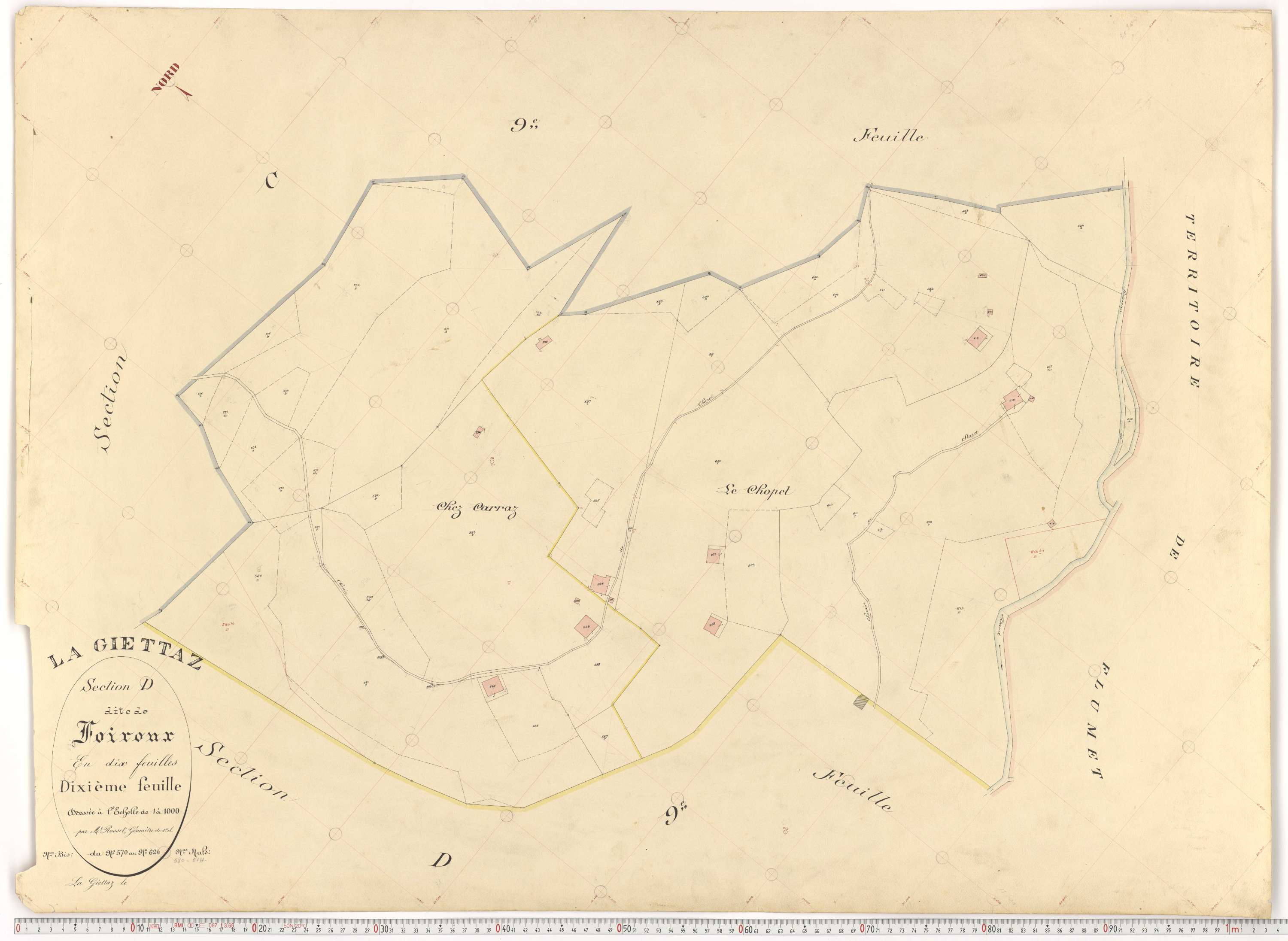 La Giettaz - Plans cadastraux du premier cadastre français.