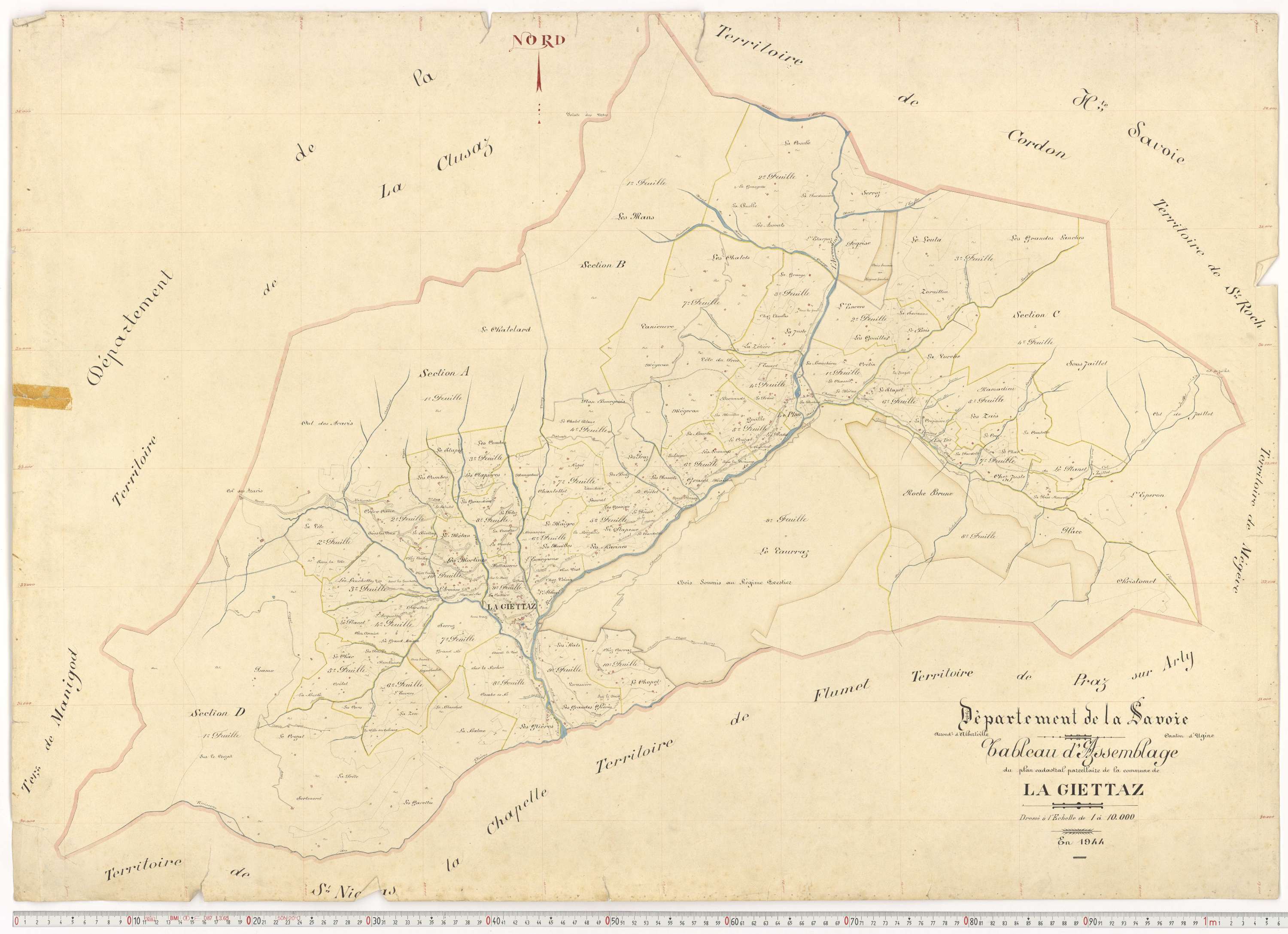 La Giettaz - Plans cadastraux du premier cadastre français.