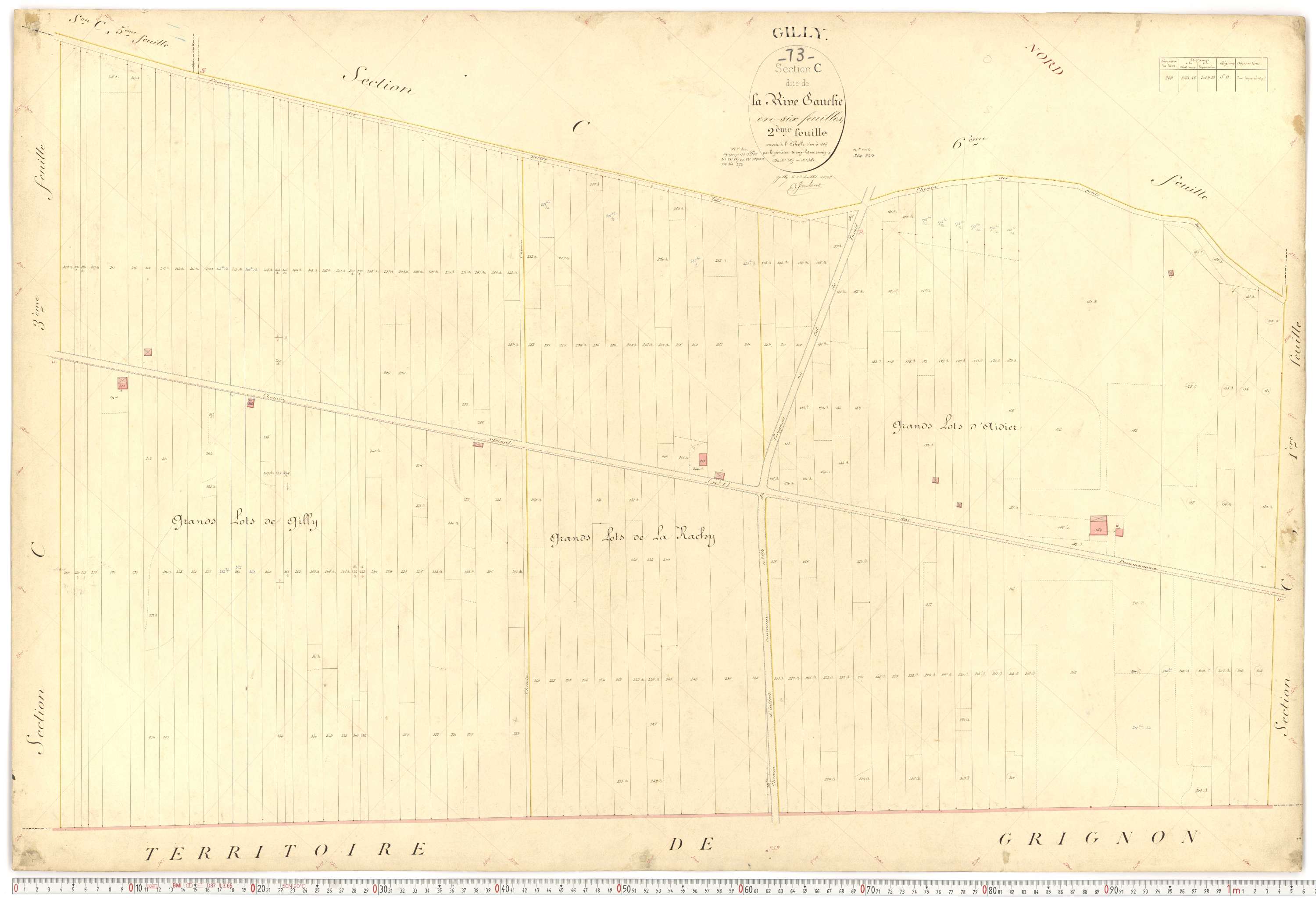 Gilly-sur-Isère - Plans cadastraux du premier cadastre français.