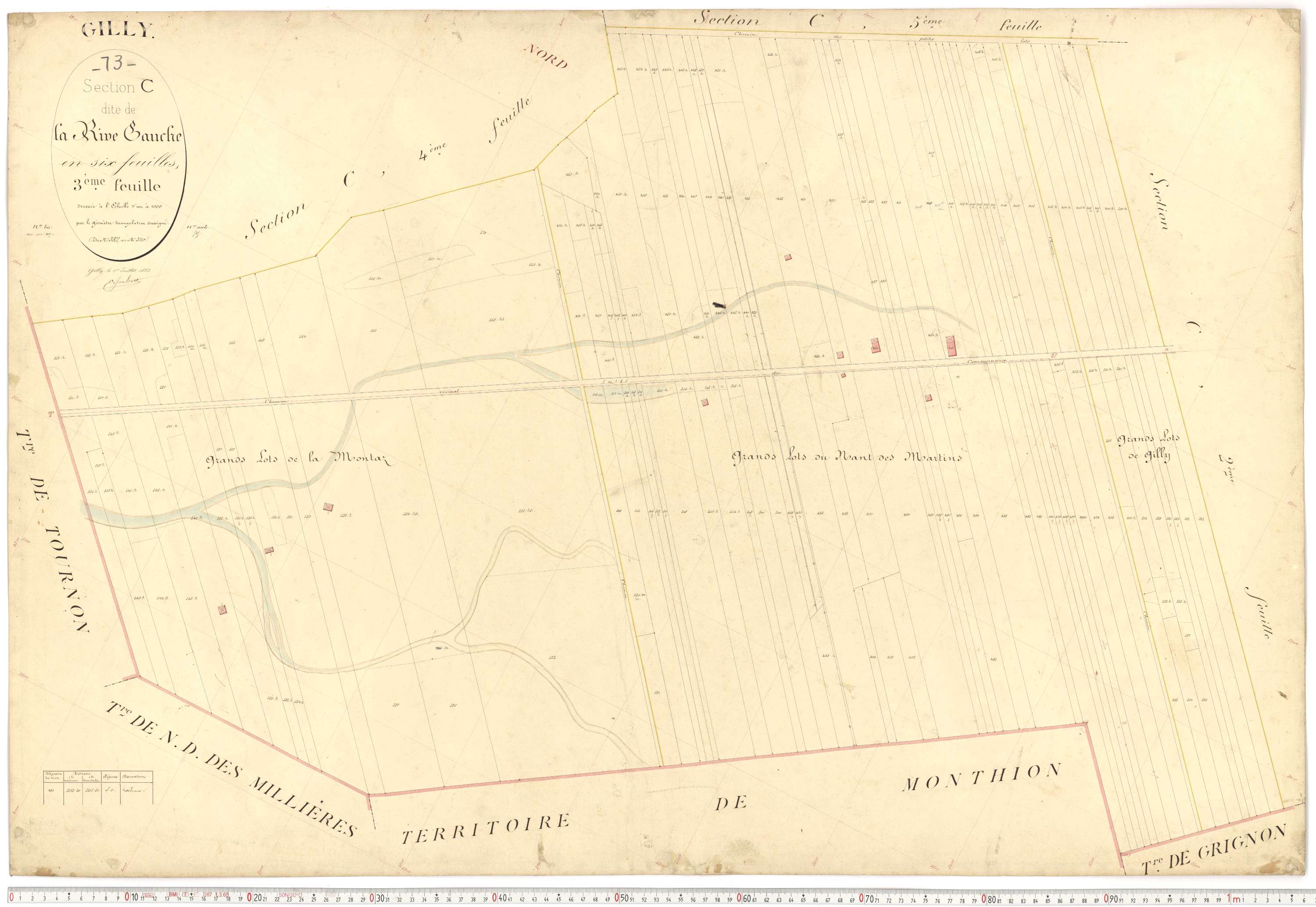 Gilly-sur-Isère - Plans cadastraux du premier cadastre français.