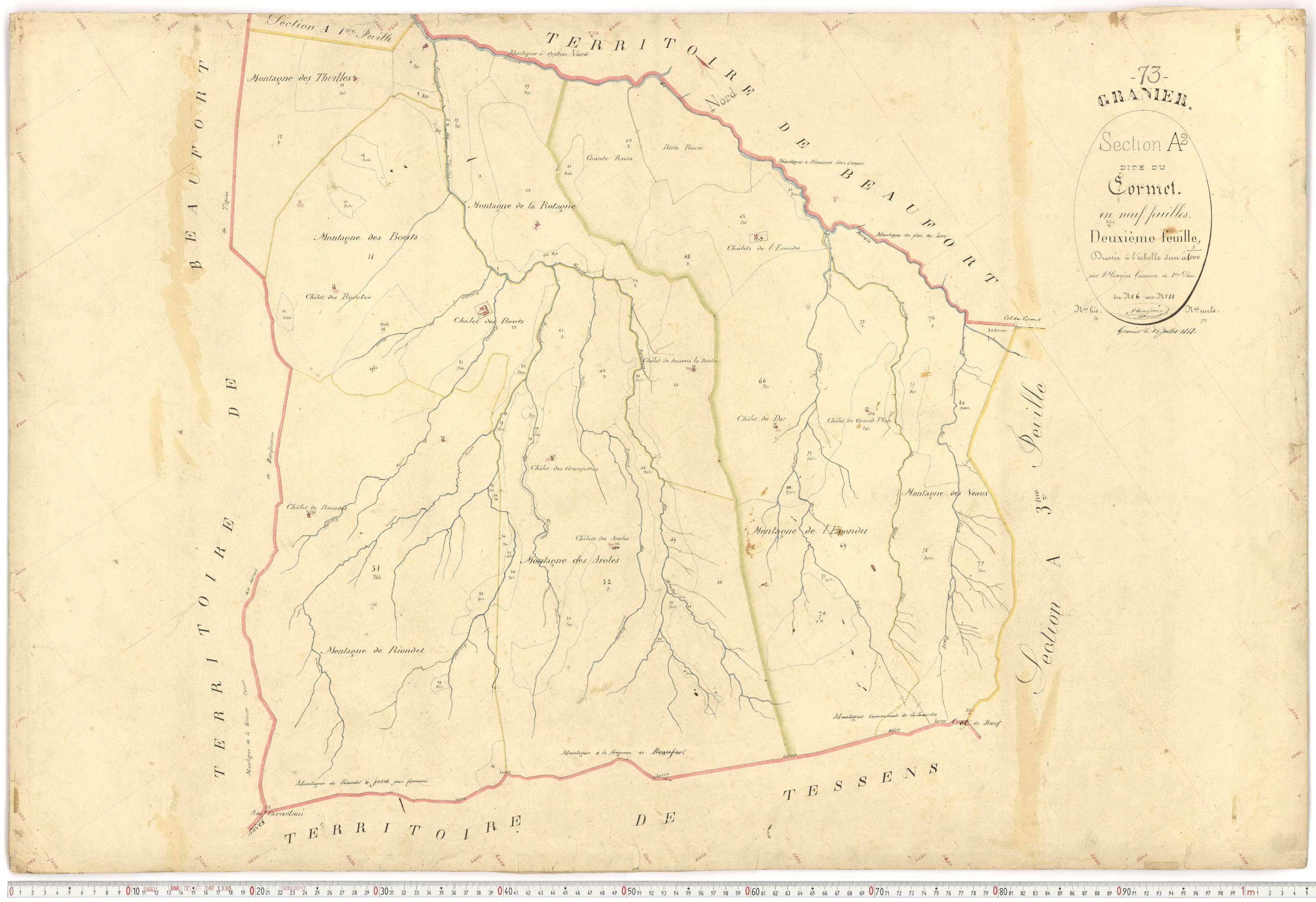 Granier - Plans cadastraux du premier cadastre français.