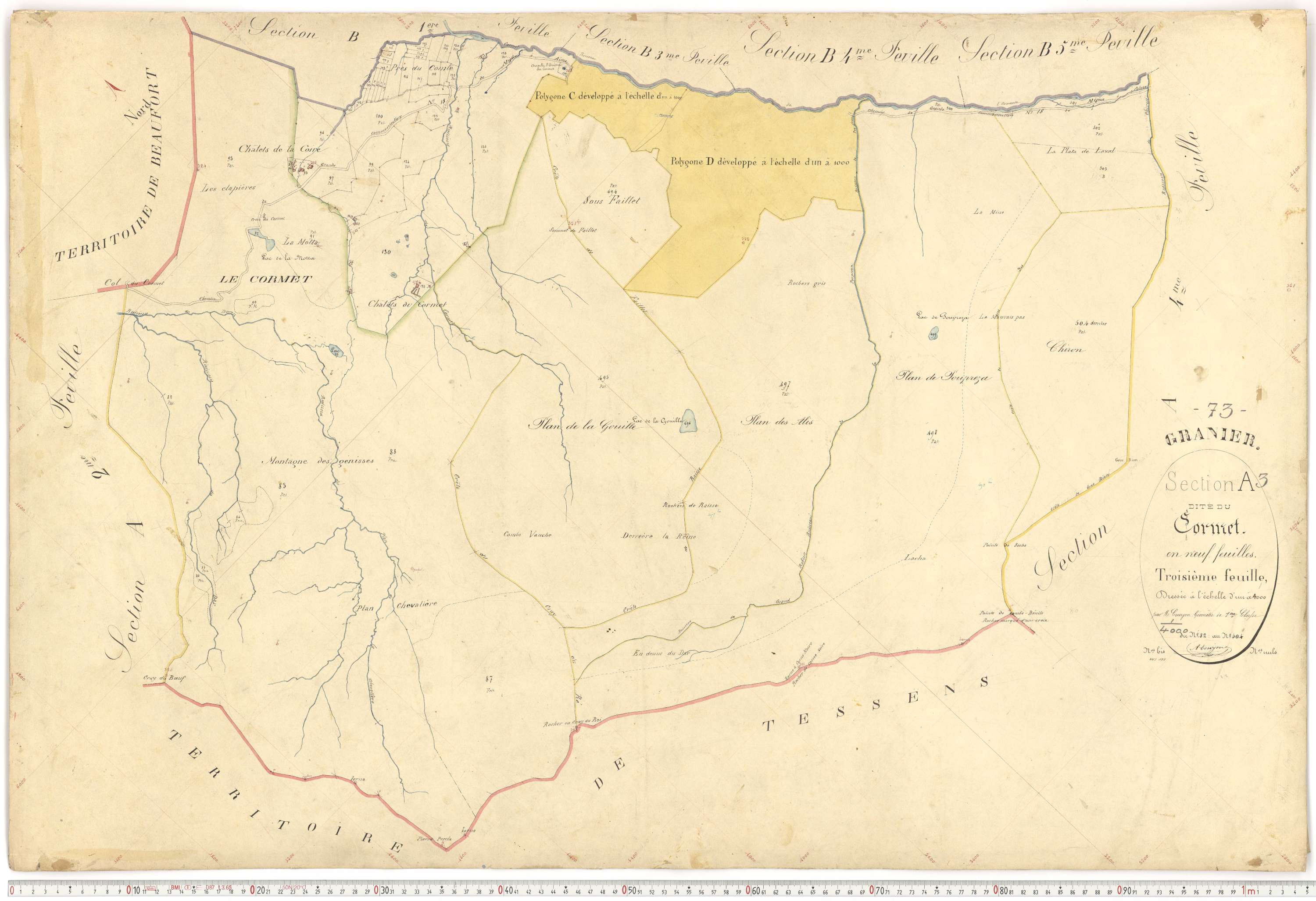 Granier - Plans cadastraux du premier cadastre français.