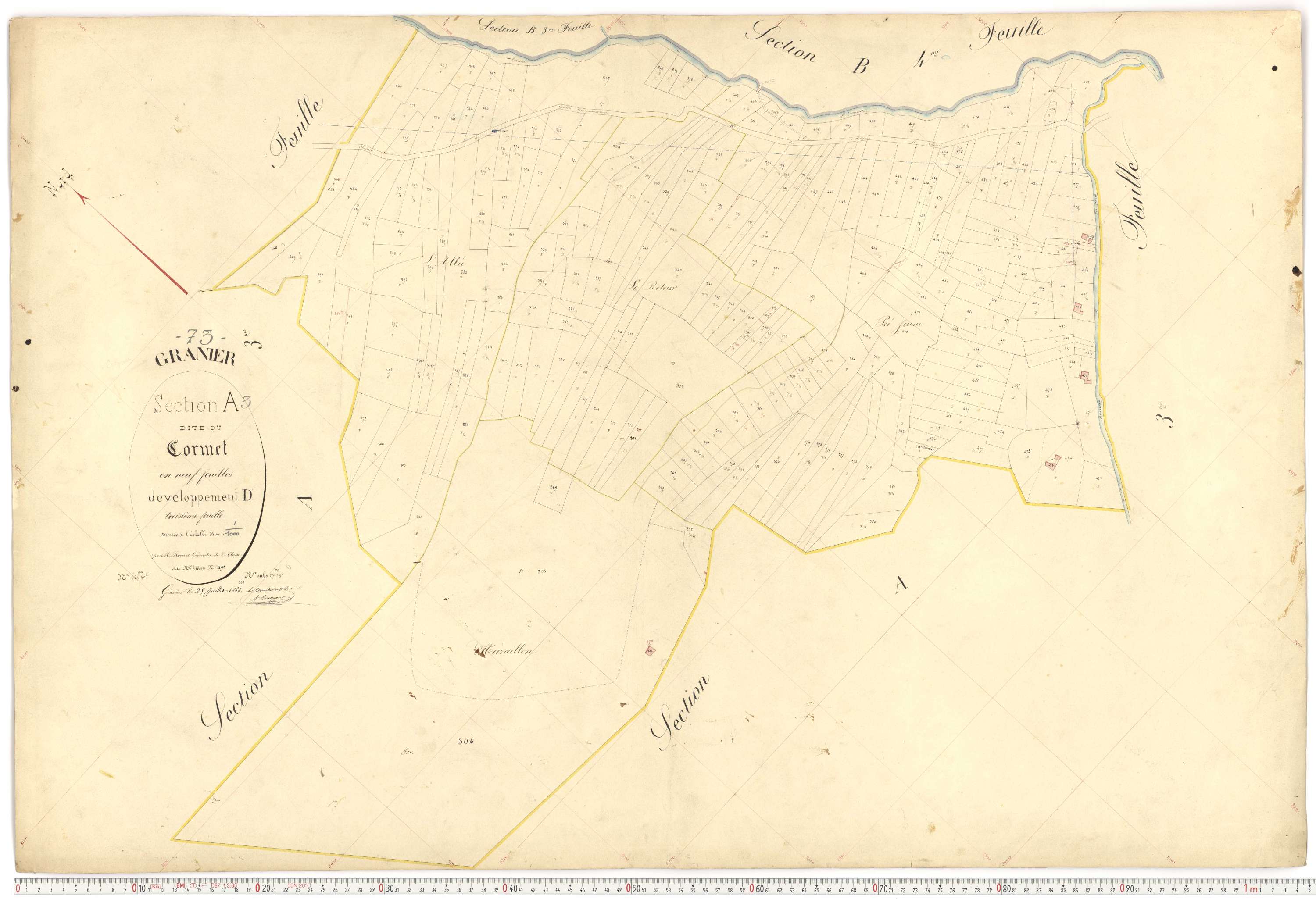 Granier - Plans cadastraux du premier cadastre français.