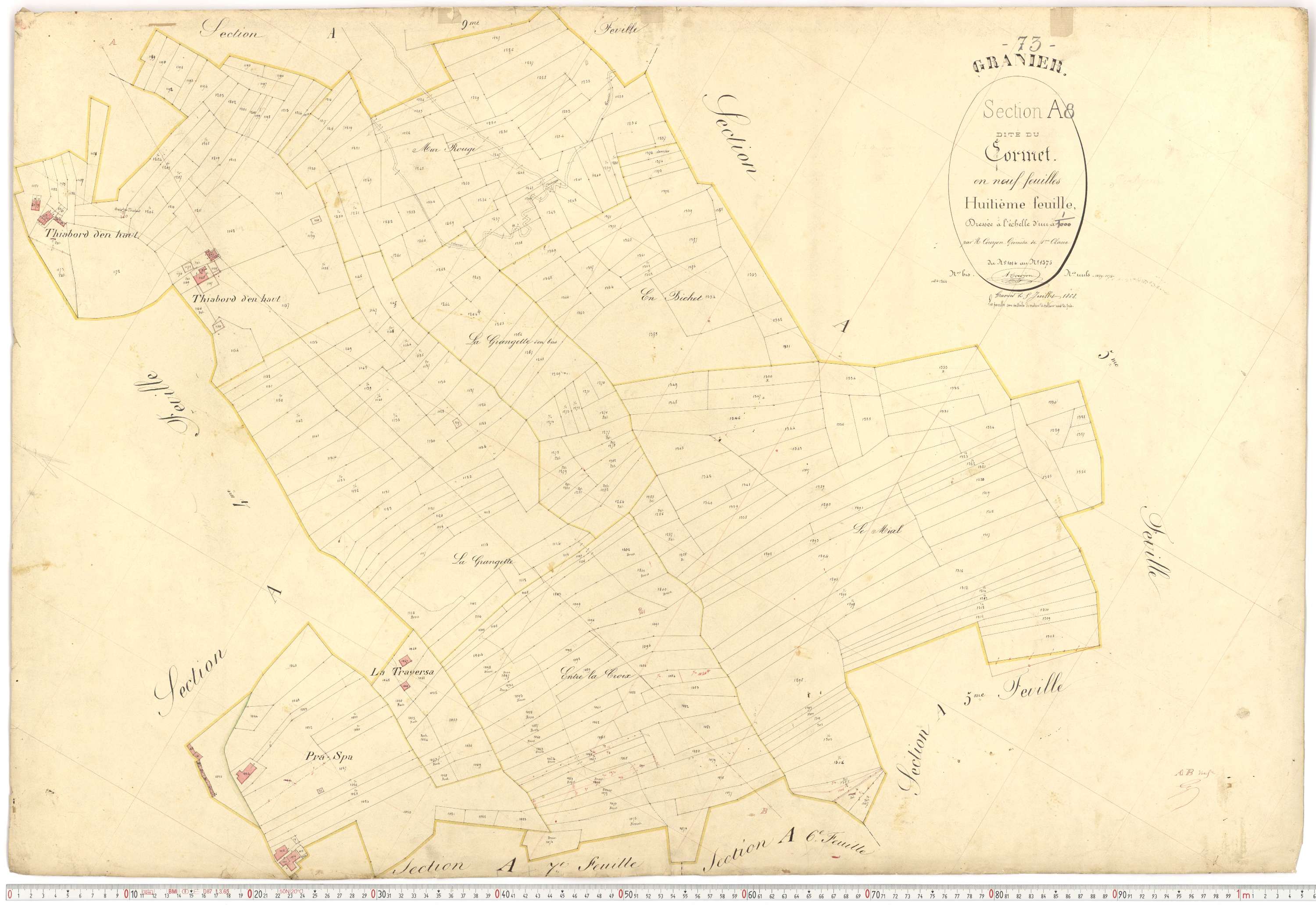 Granier - Plans cadastraux du premier cadastre français.