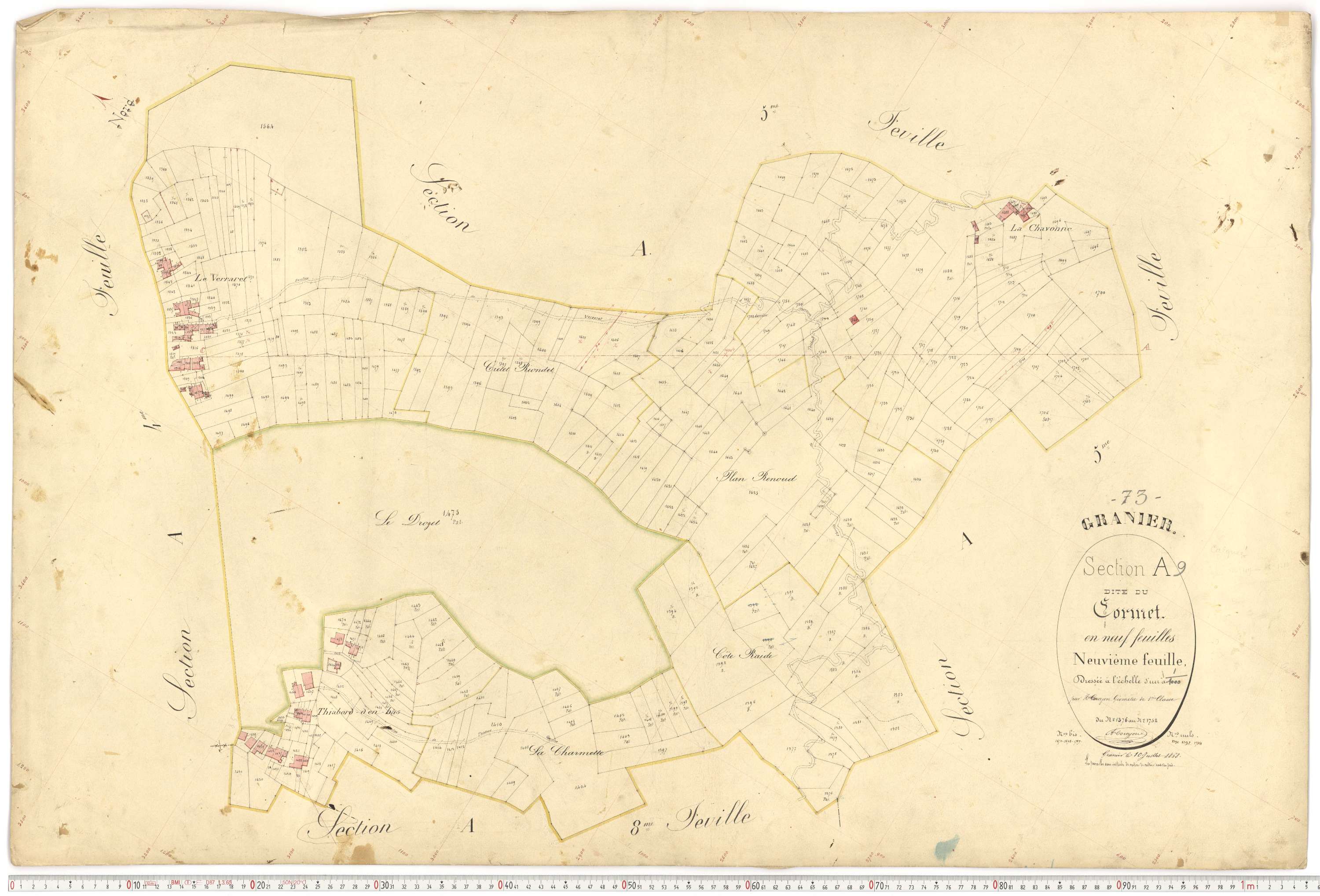 Granier - Plans cadastraux du premier cadastre français.