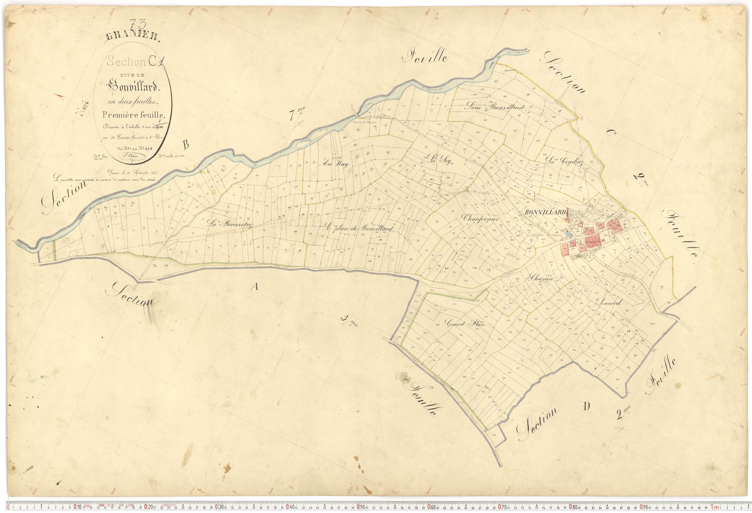 Granier - Plans cadastraux du premier cadastre français.