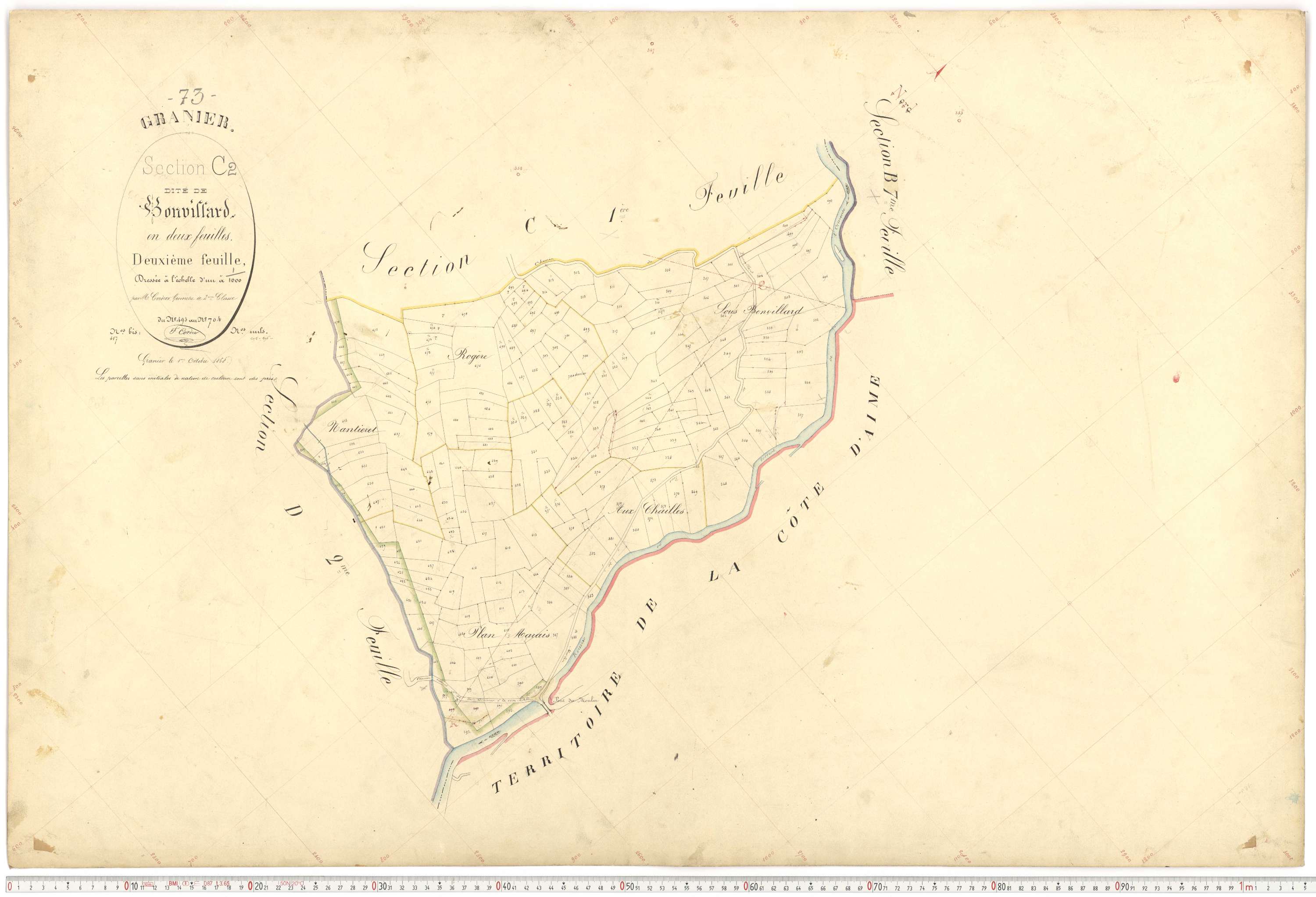 Granier - Plans cadastraux du premier cadastre français.