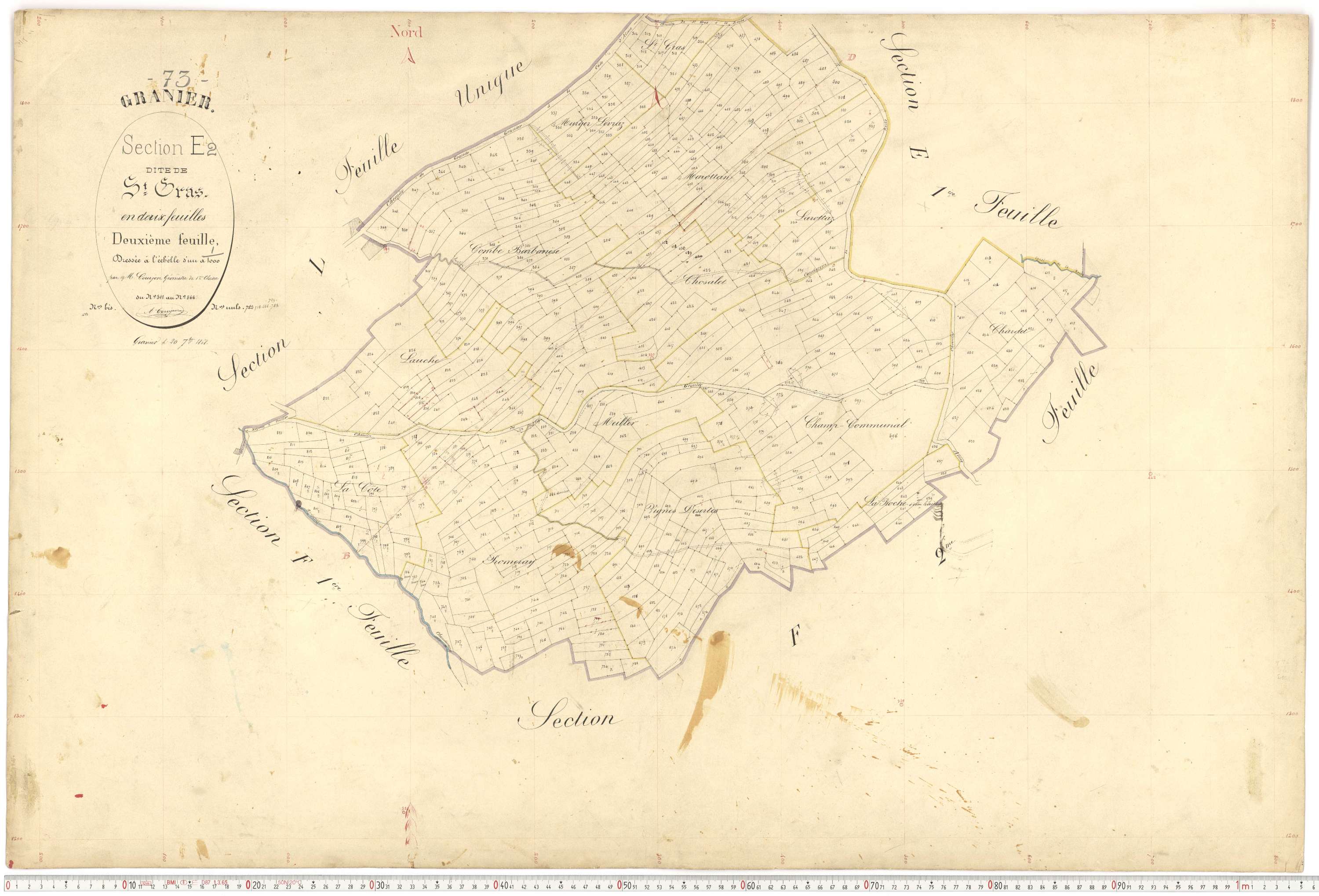 Granier - Plans cadastraux du premier cadastre français.