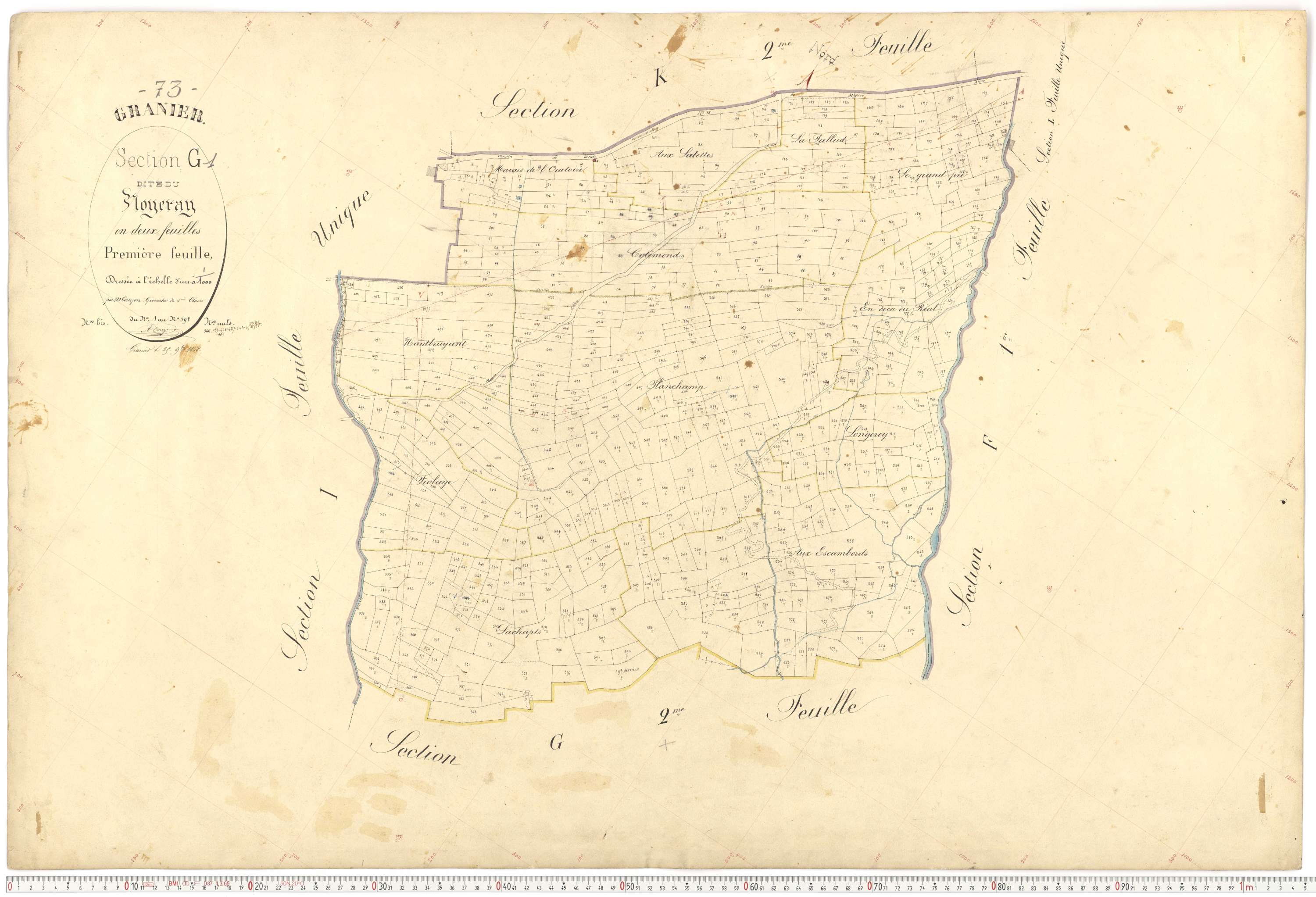Granier - Plans cadastraux du premier cadastre français.