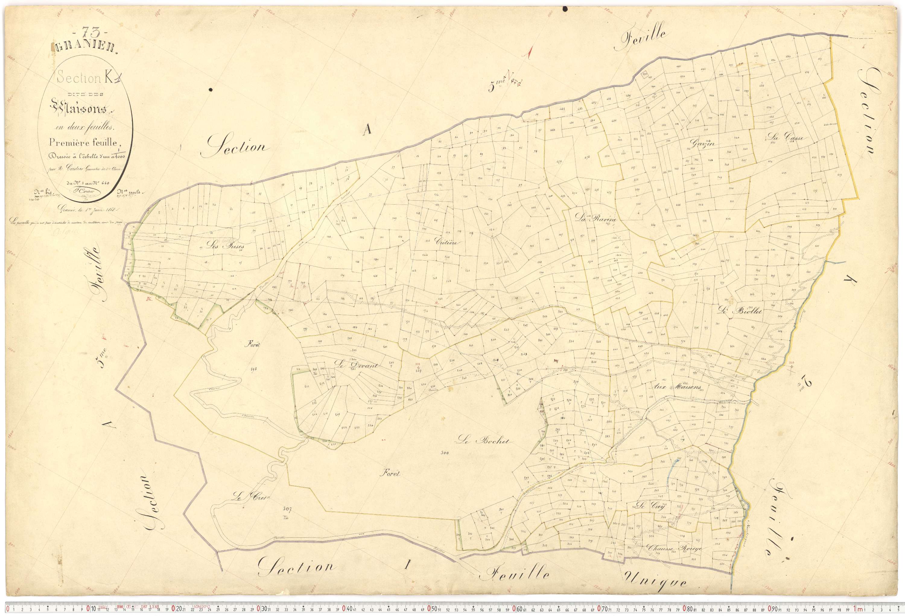 Granier - Plans cadastraux du premier cadastre français.