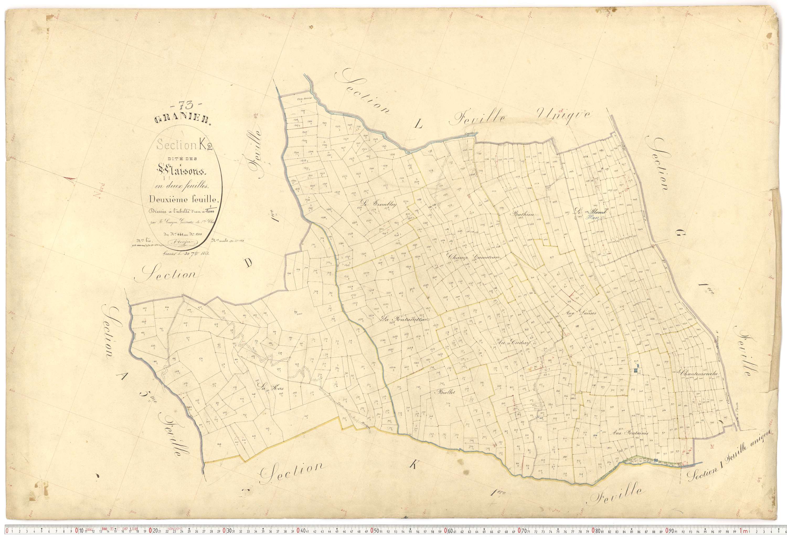 Granier - Plans cadastraux du premier cadastre français.