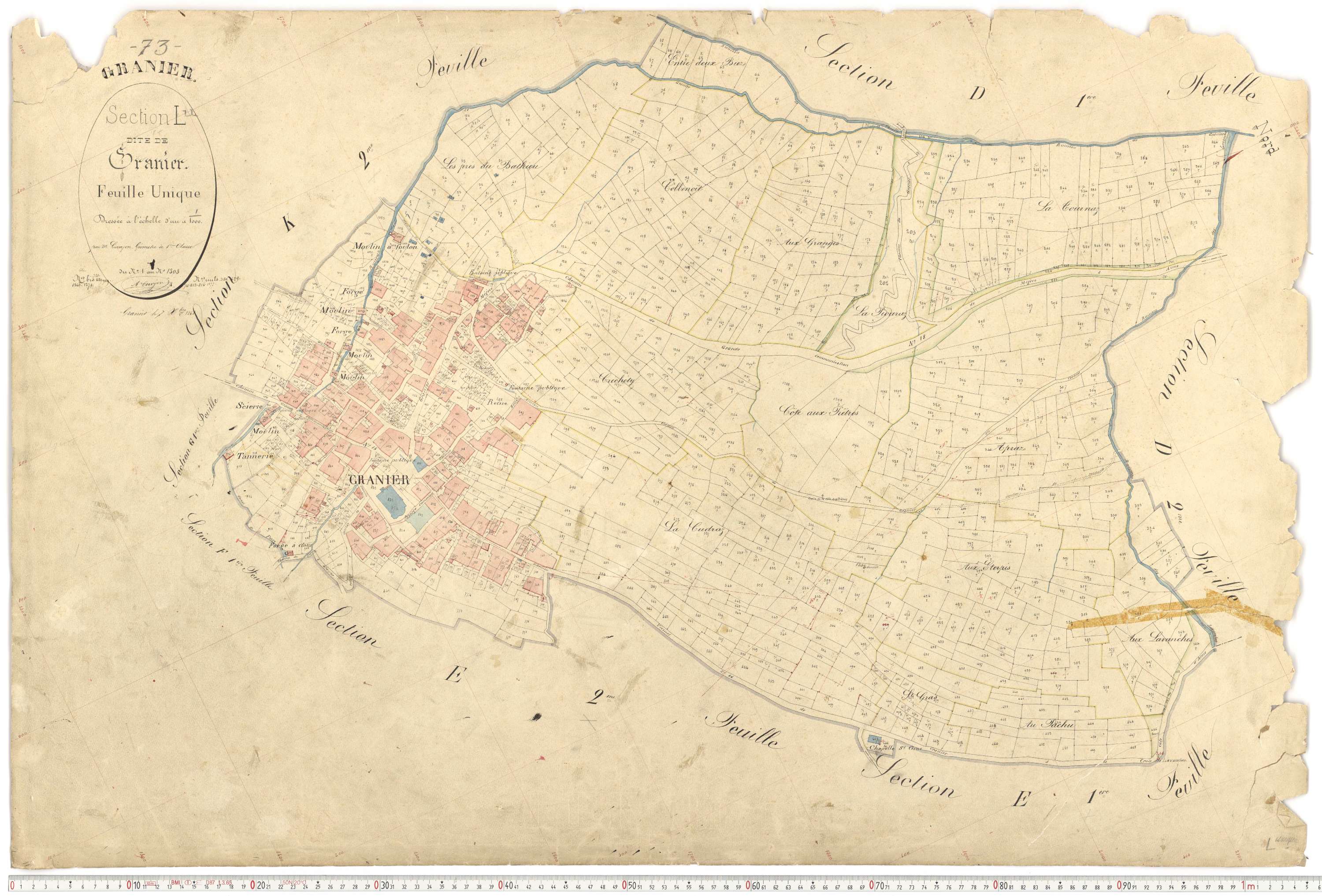 Granier - Plans cadastraux du premier cadastre français.