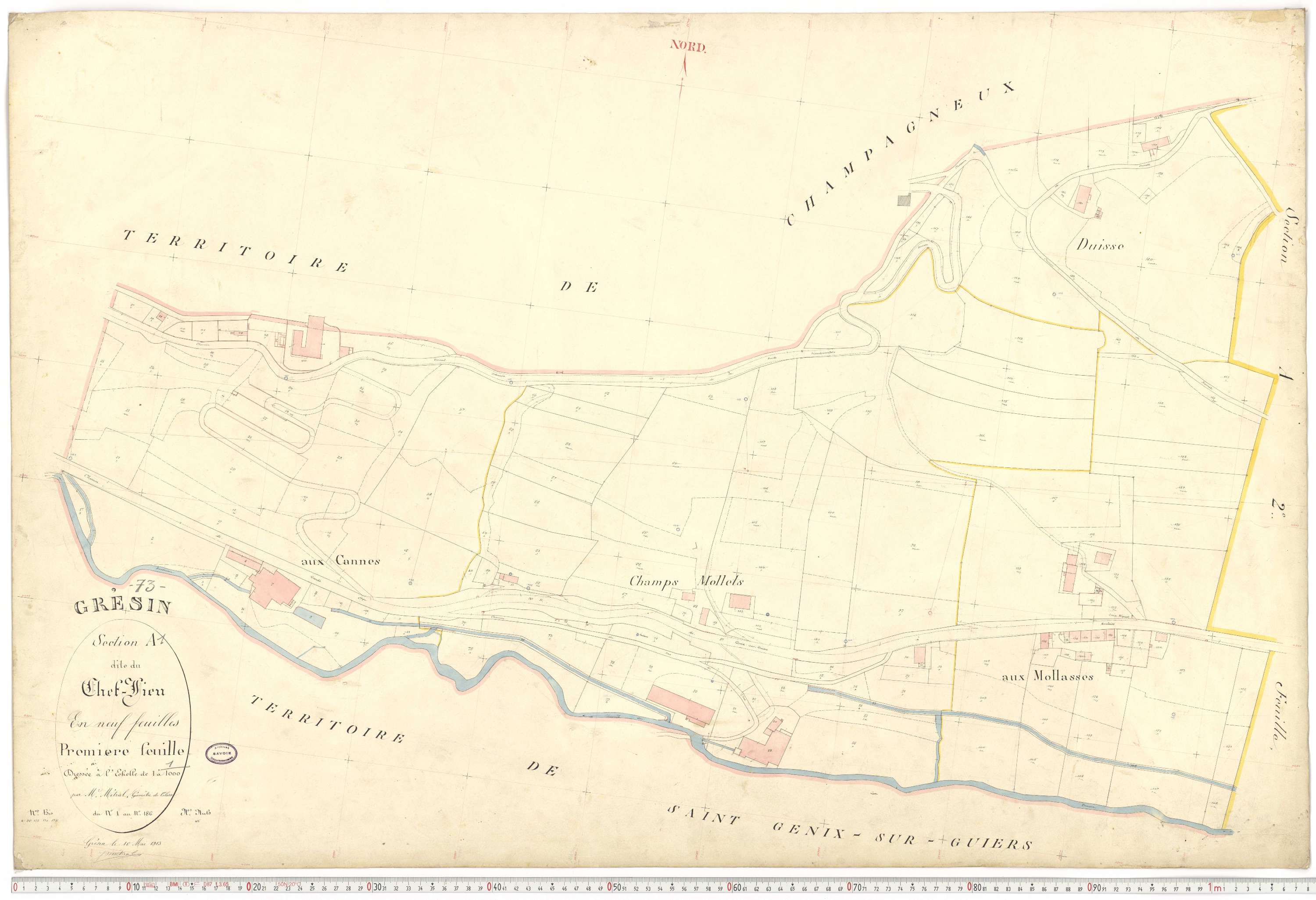 Gresin - Cadastre français (1913).