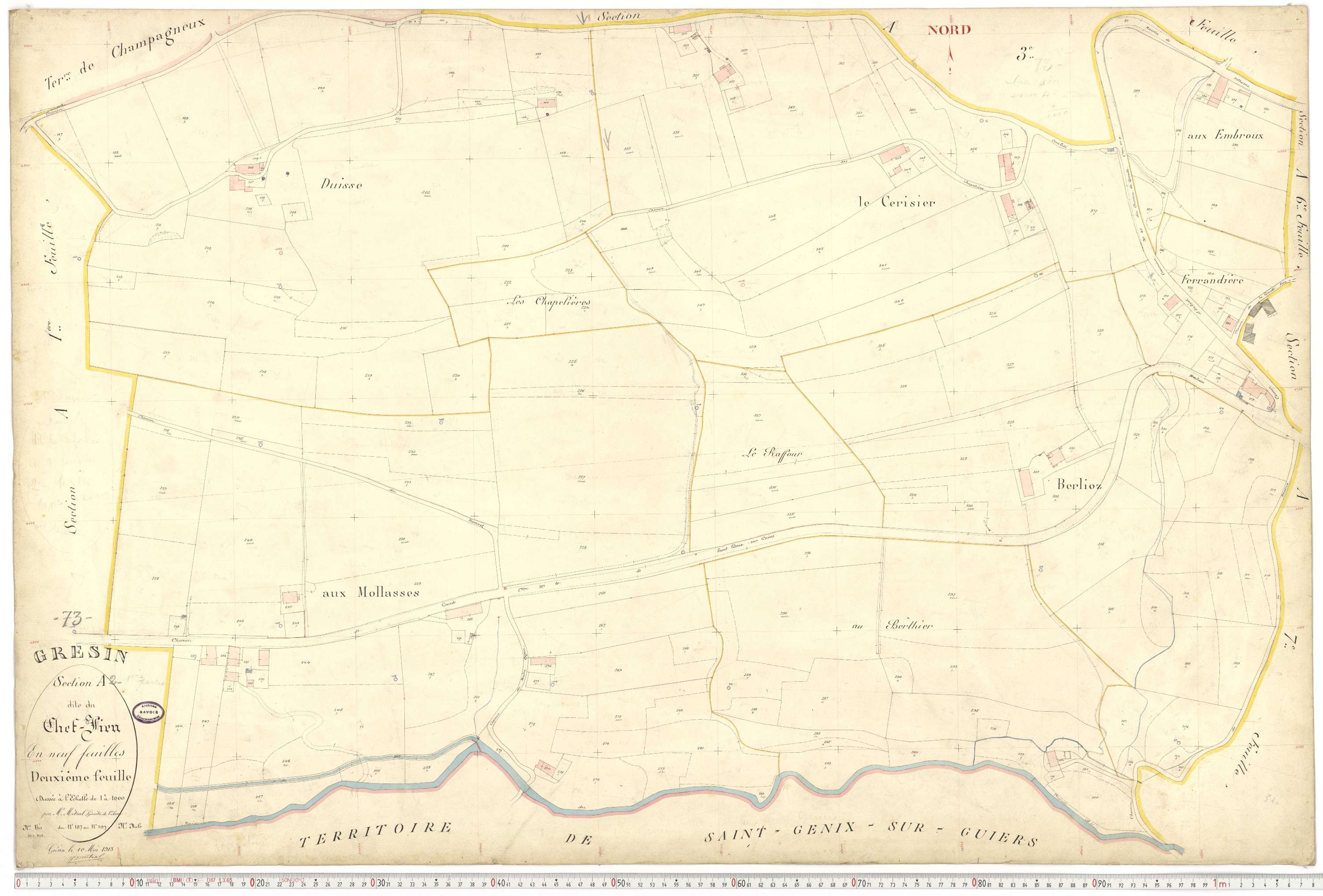 Gresin - Cadastre français (1913).