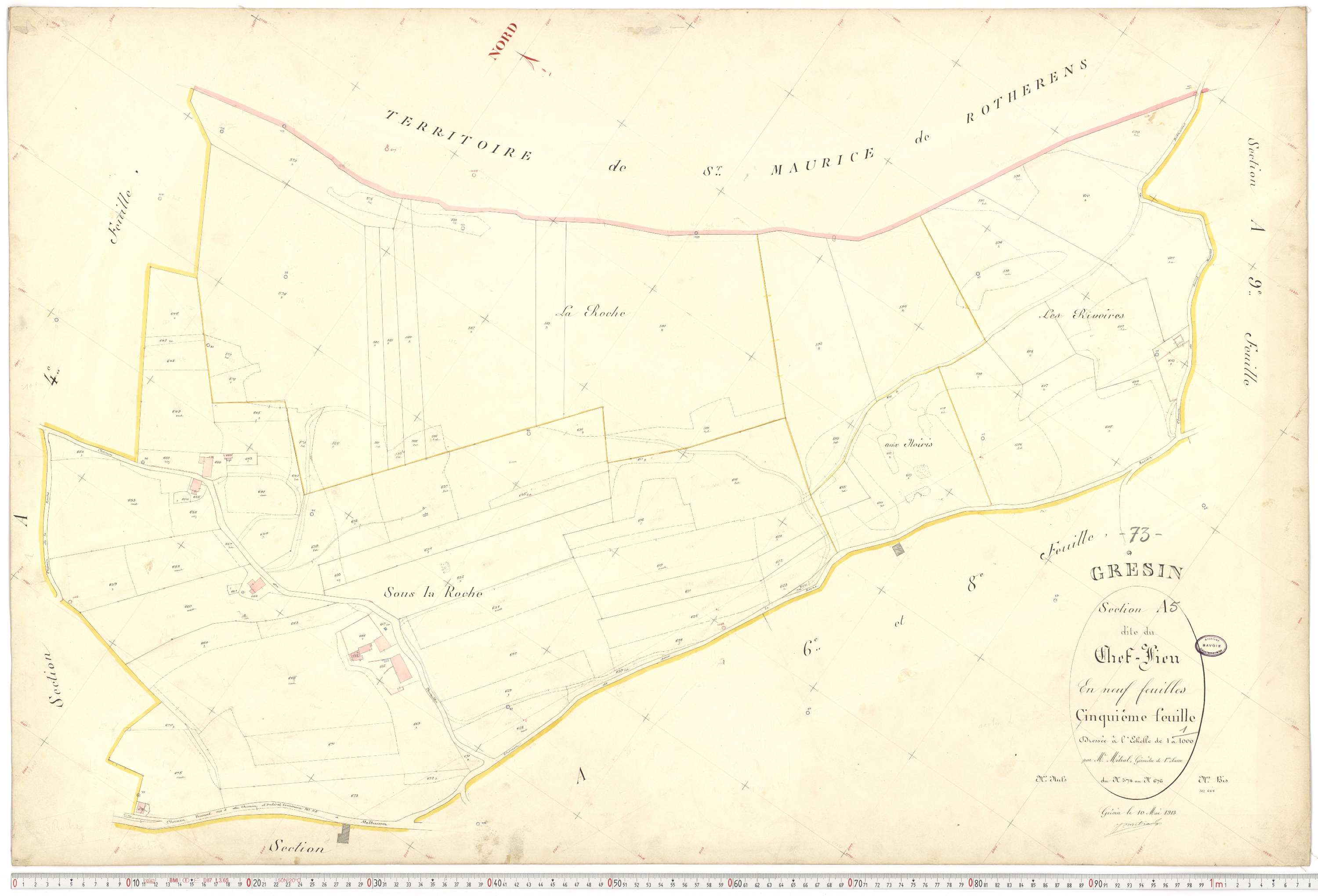 Gresin - Cadastre français (1913).