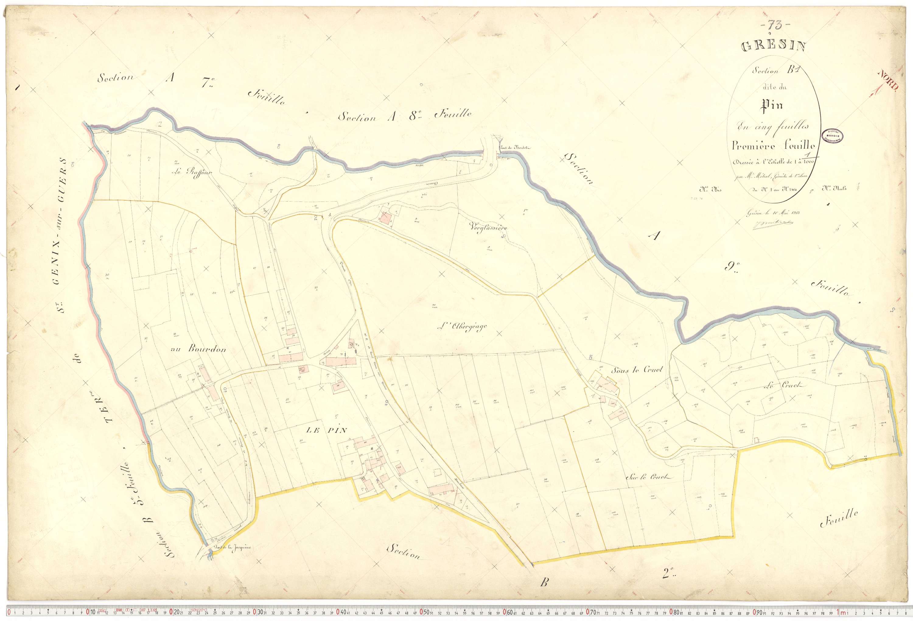 Gresin - Cadastre français (1913).