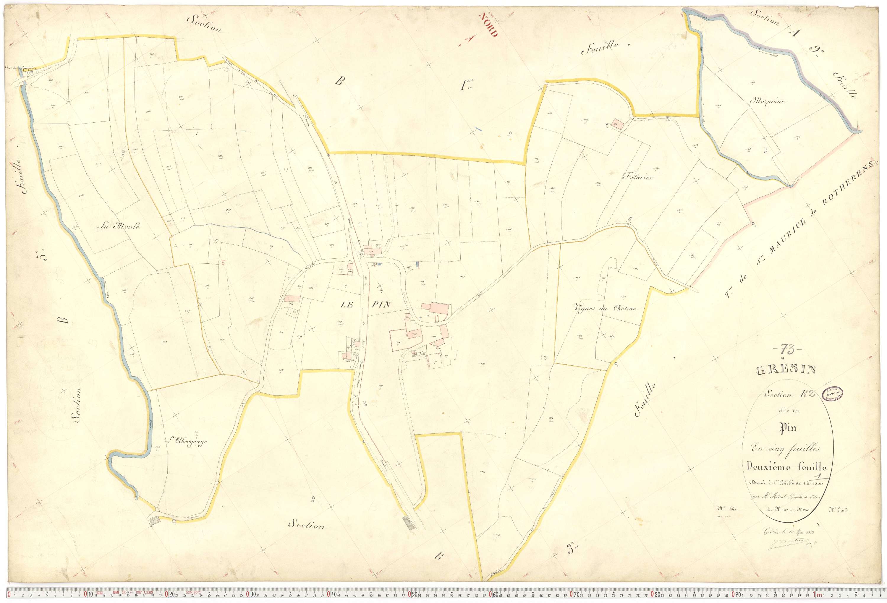Gresin - Cadastre français (1913).