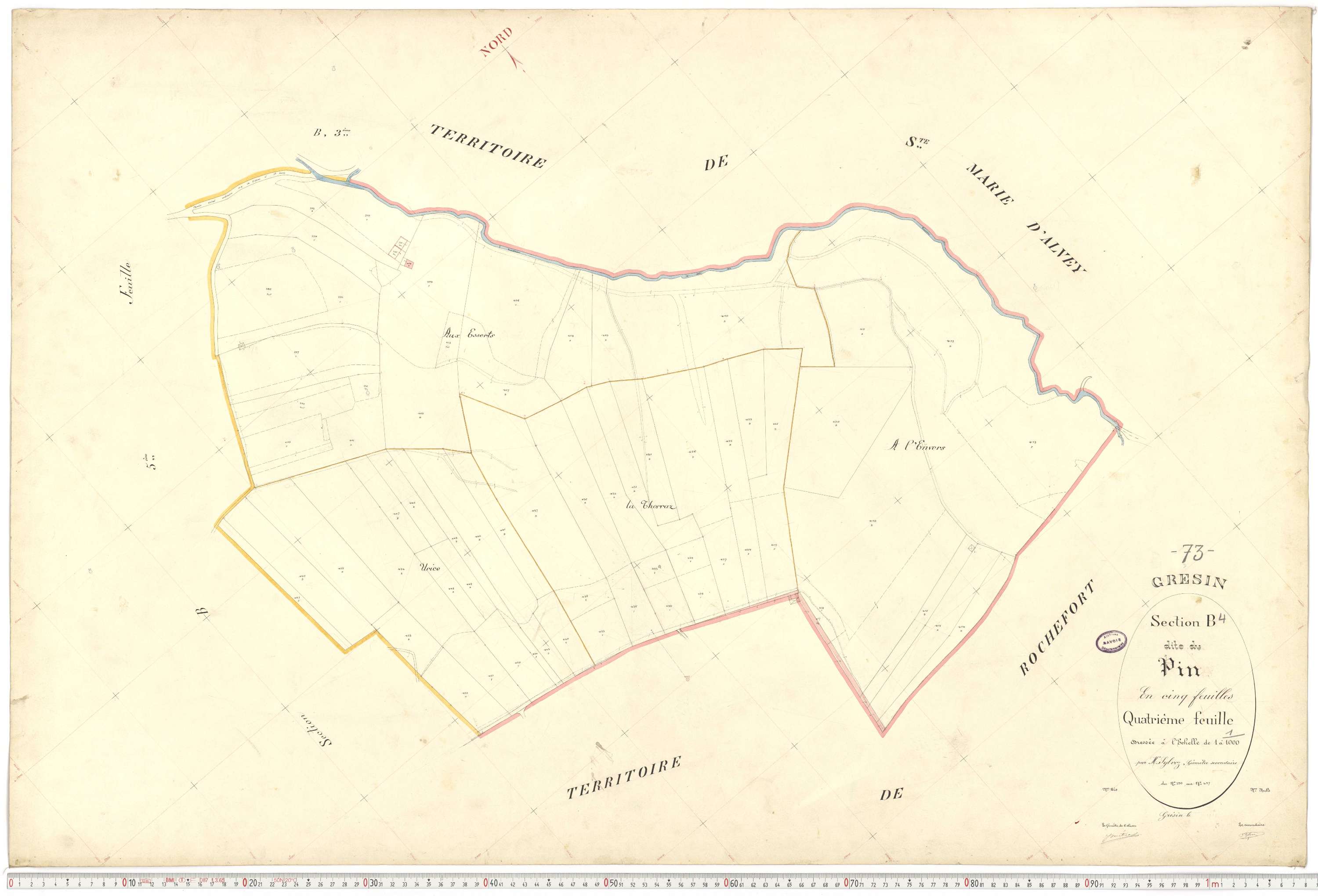 Gresin - Cadastre français (1913).