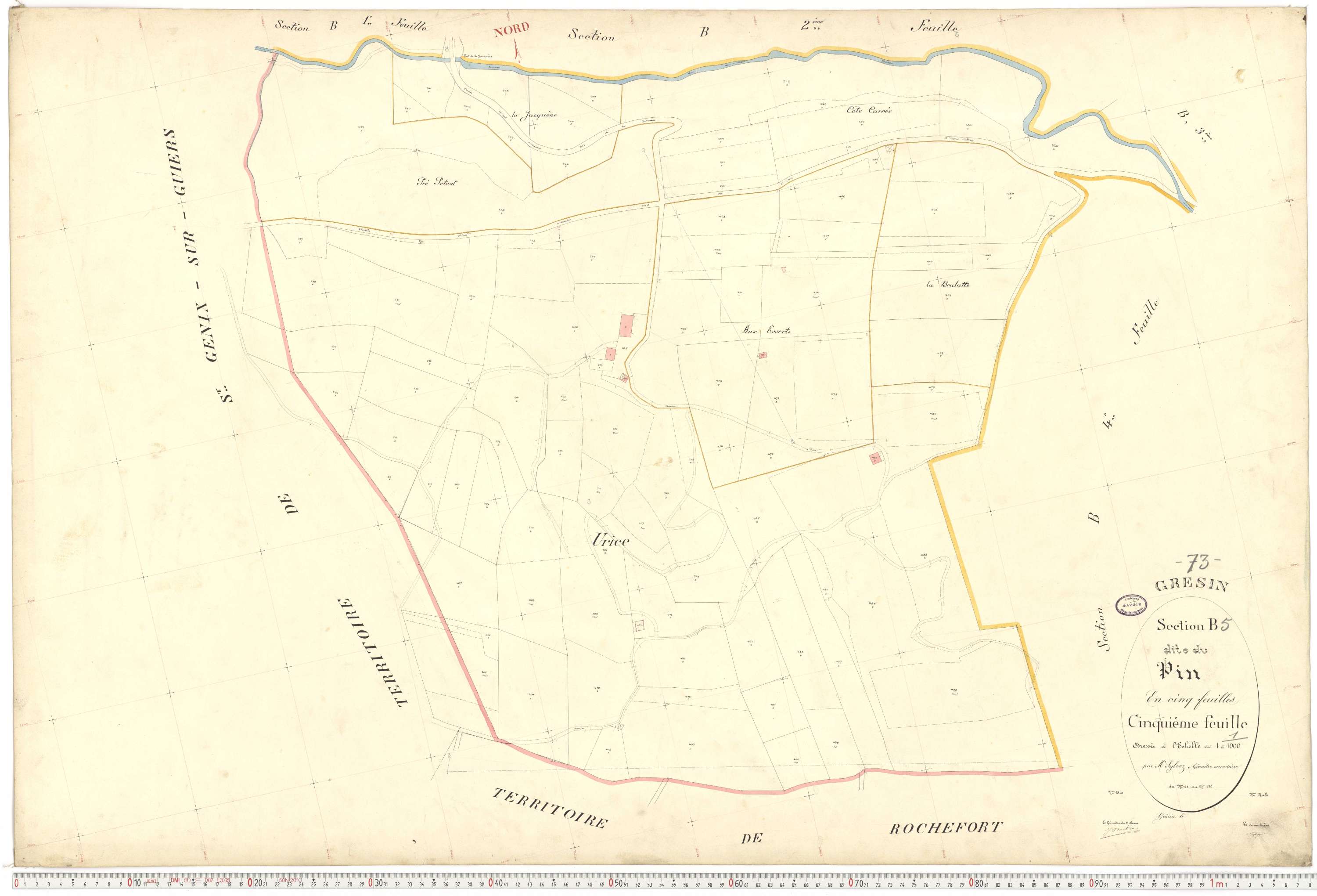 Gresin - Cadastre français (1913).