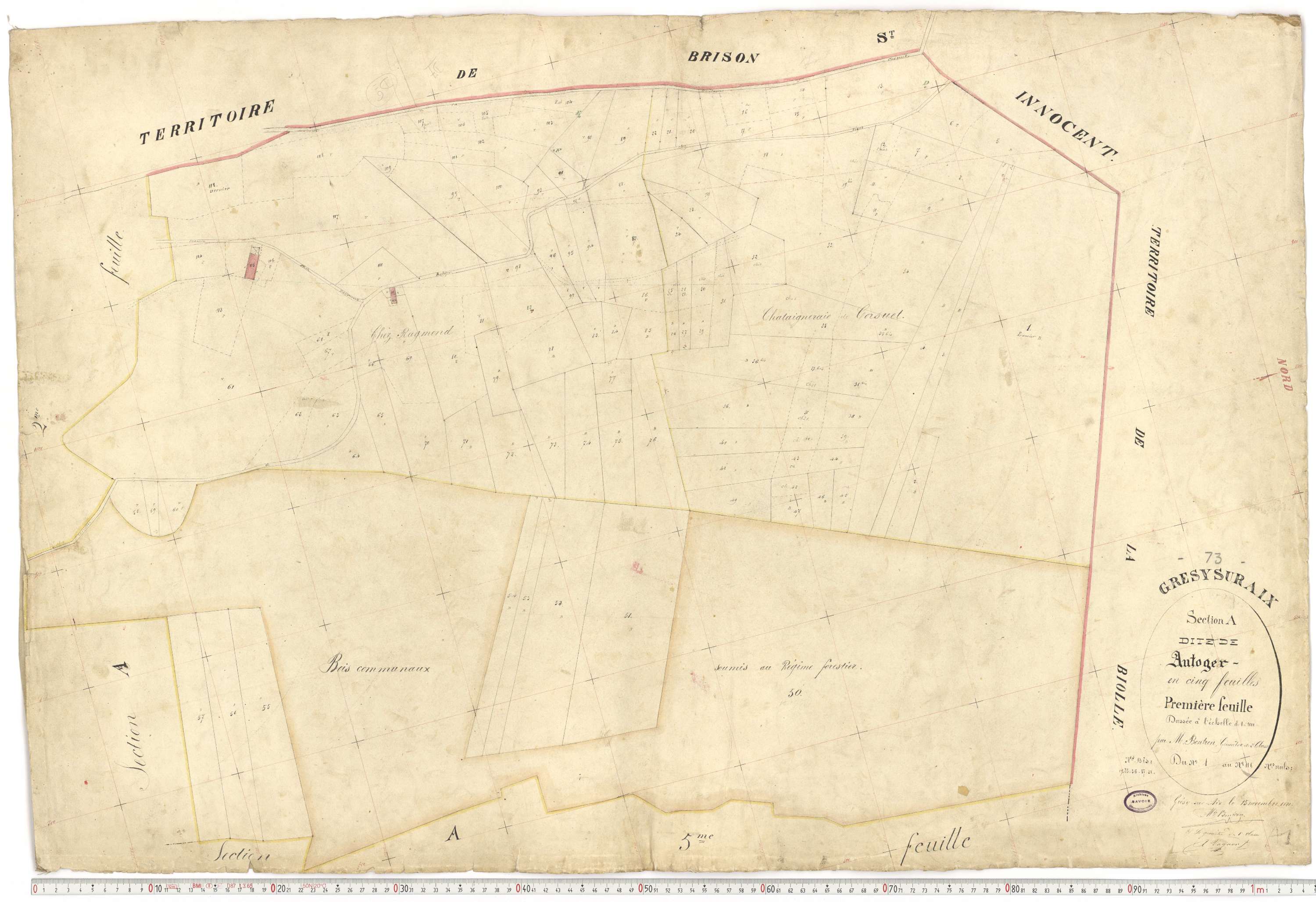 Grésy-sur-Aix - Cadastre français (1880).