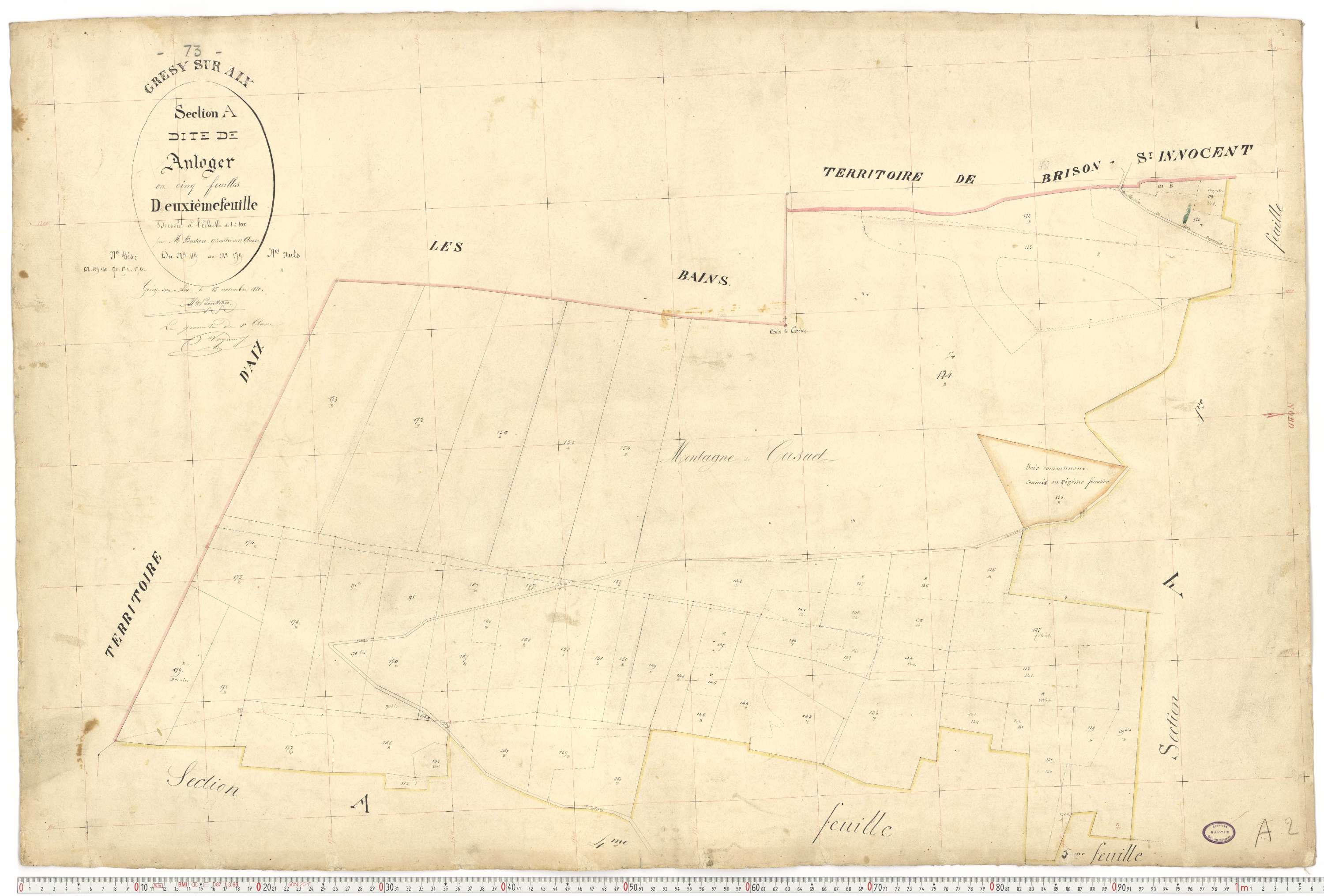 Grésy-sur-Aix - Cadastre français (1880).