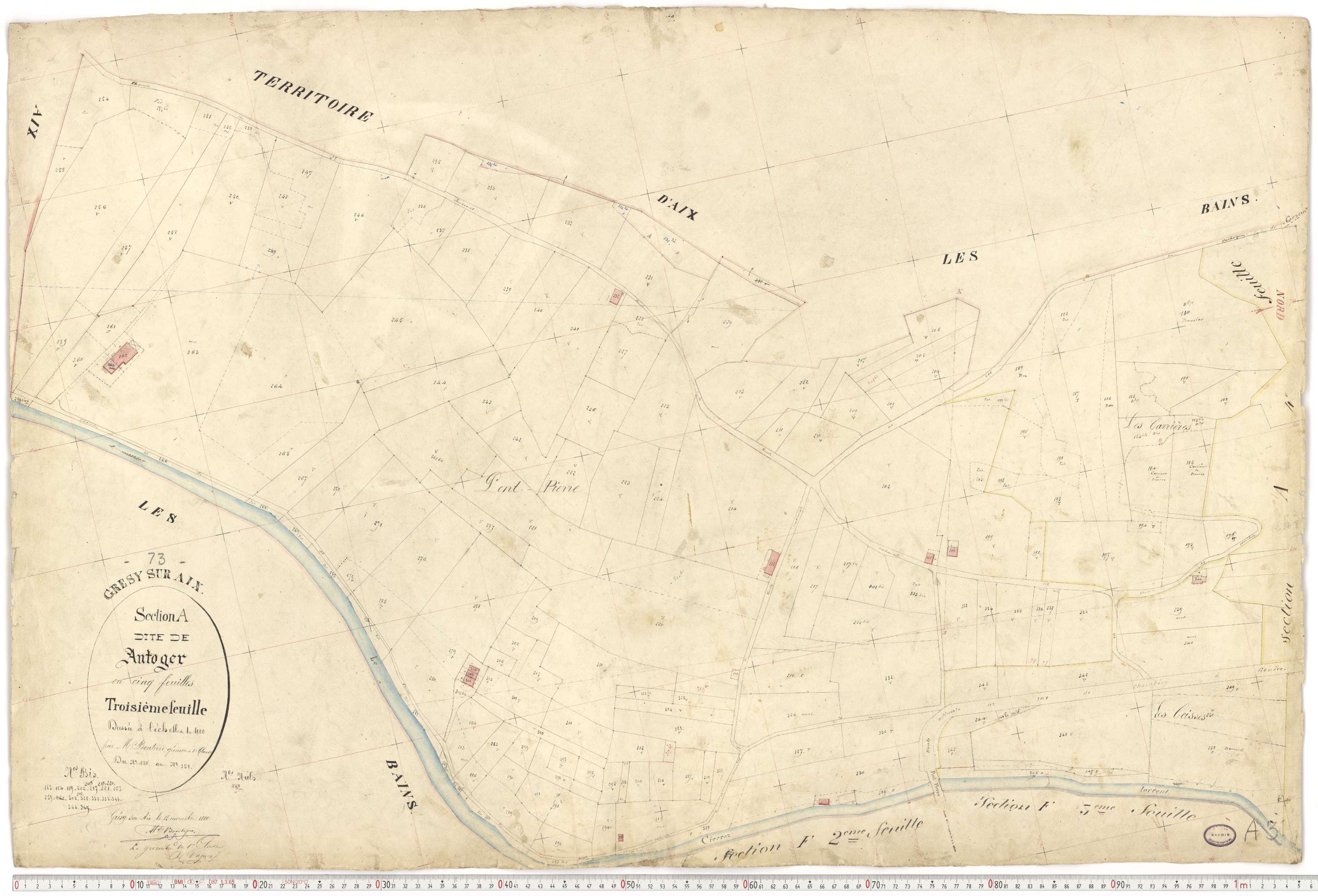 Grésy-sur-Aix - Cadastre français (1880).