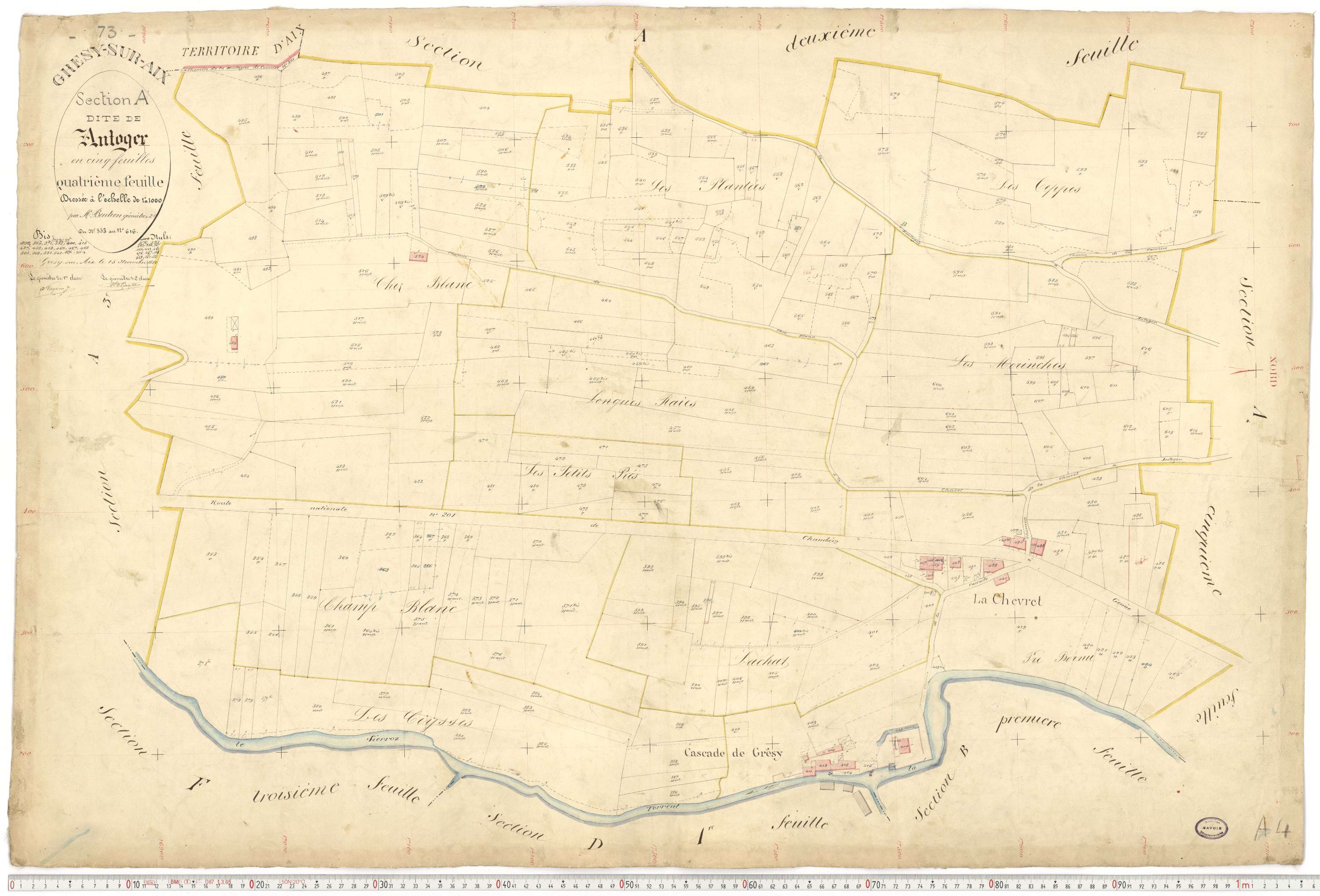 Grésy-sur-Aix - Cadastre français (1880).