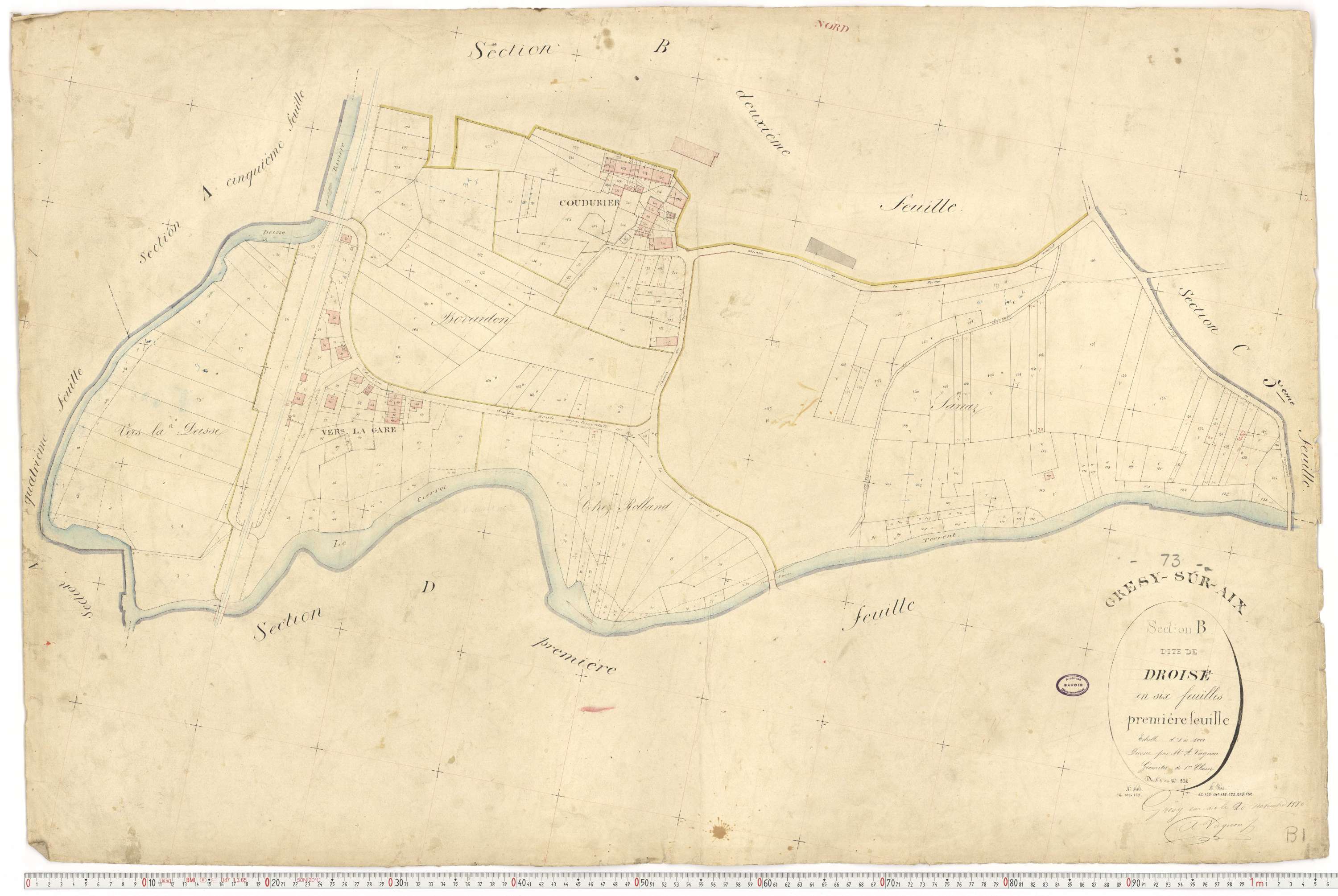 Grésy-sur-Aix - Cadastre français (1880).