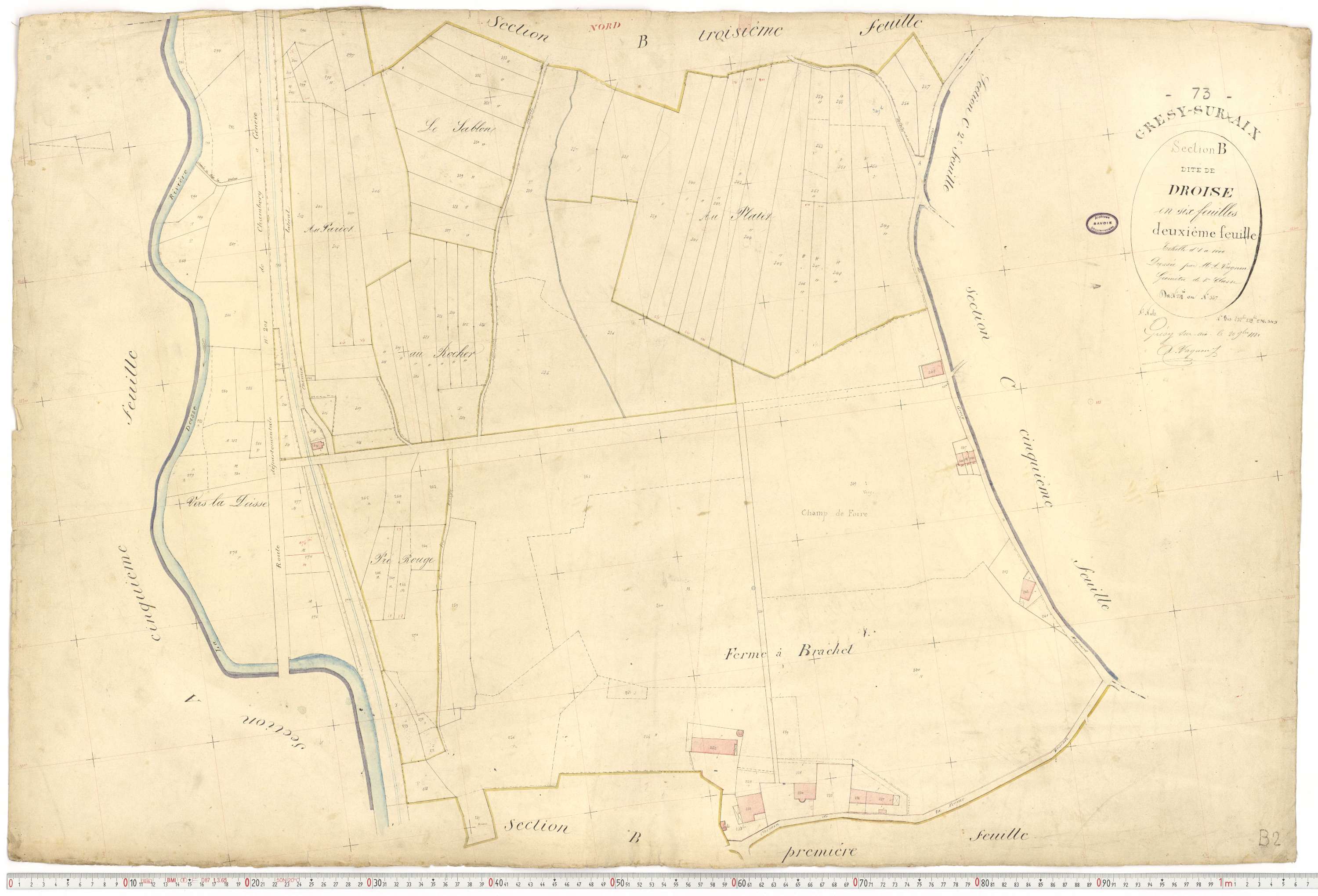 Grésy-sur-Aix - Cadastre français (1880).