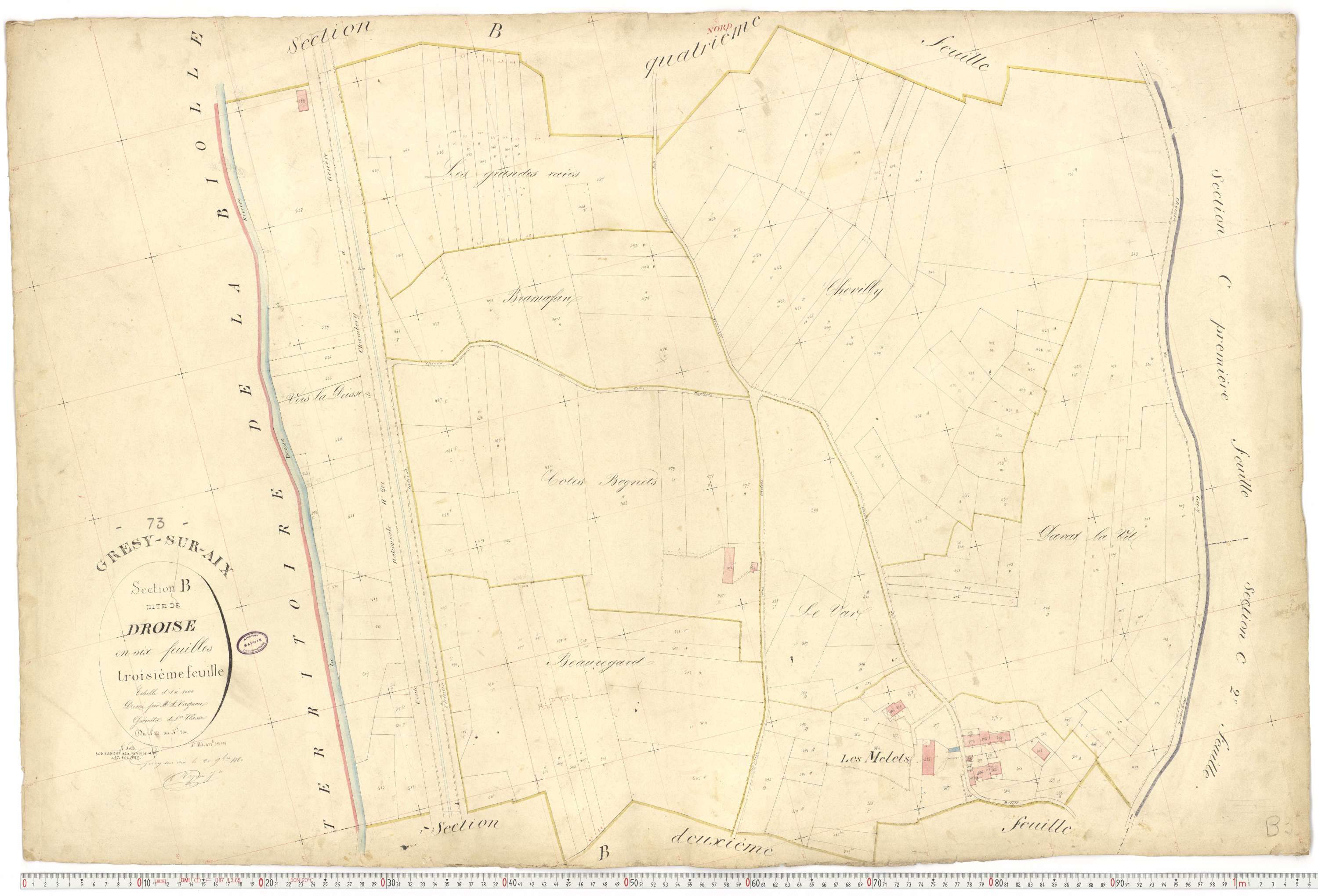 Grésy-sur-Aix - Cadastre français (1880).