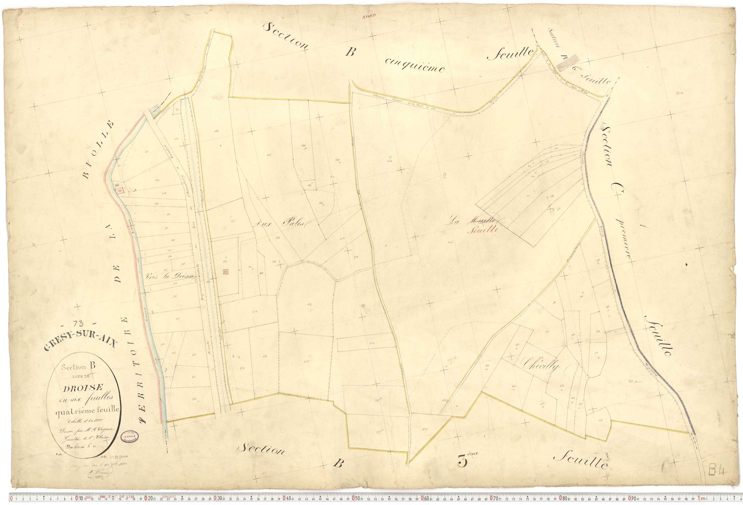 Grésy-sur-Aix - Cadastre français (1880).