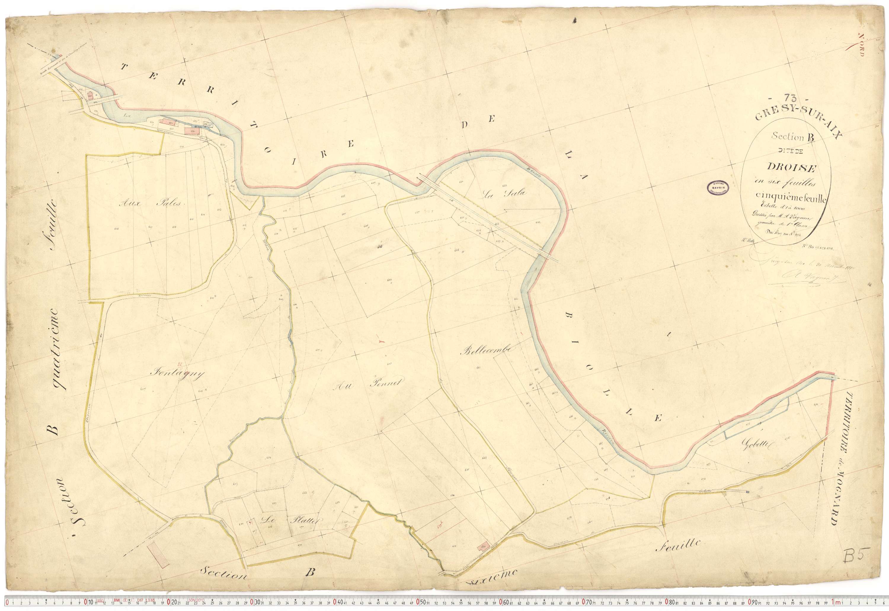Grésy-sur-Aix - Cadastre français (1880).