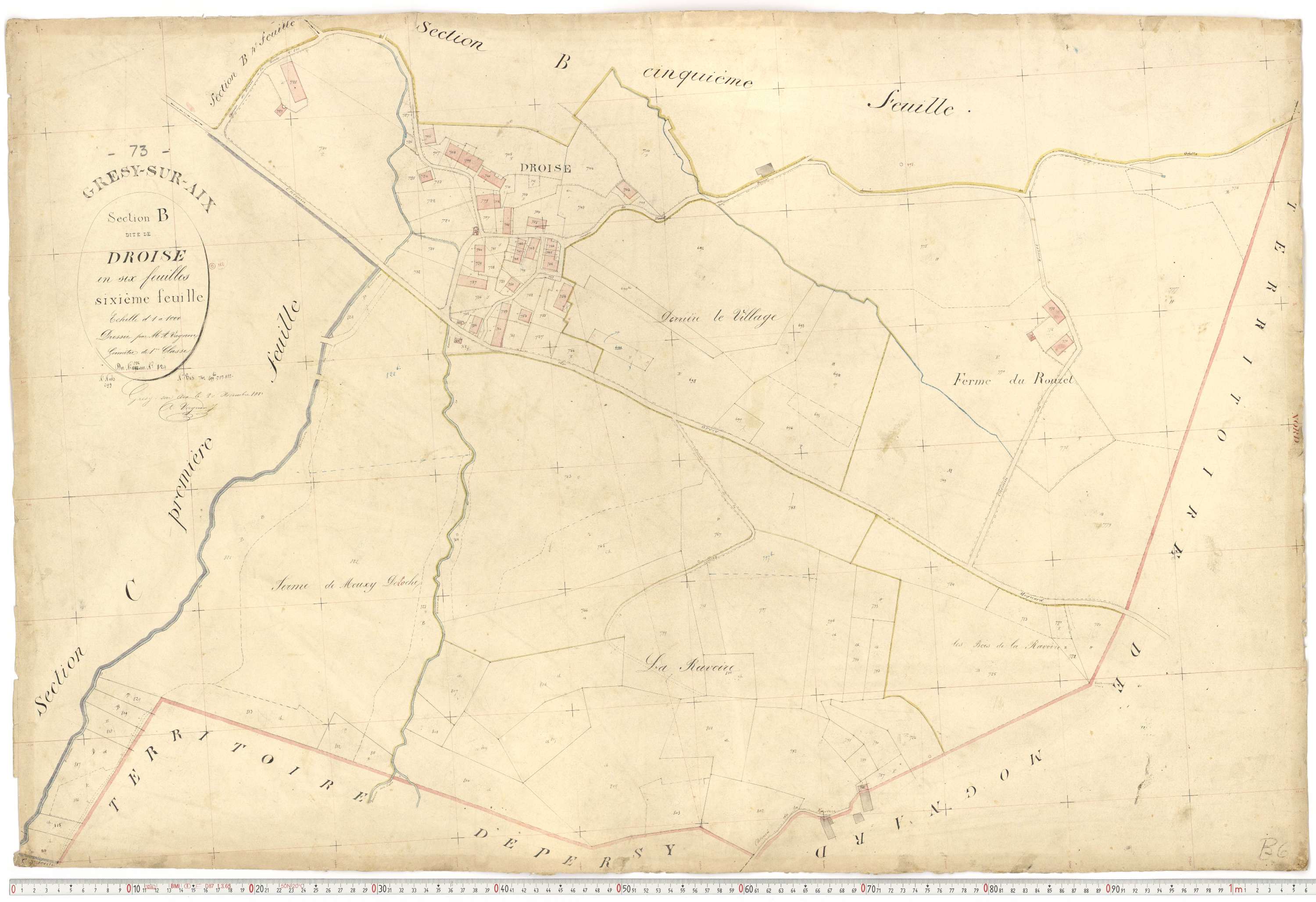 Grésy-sur-Aix - Cadastre français (1880).