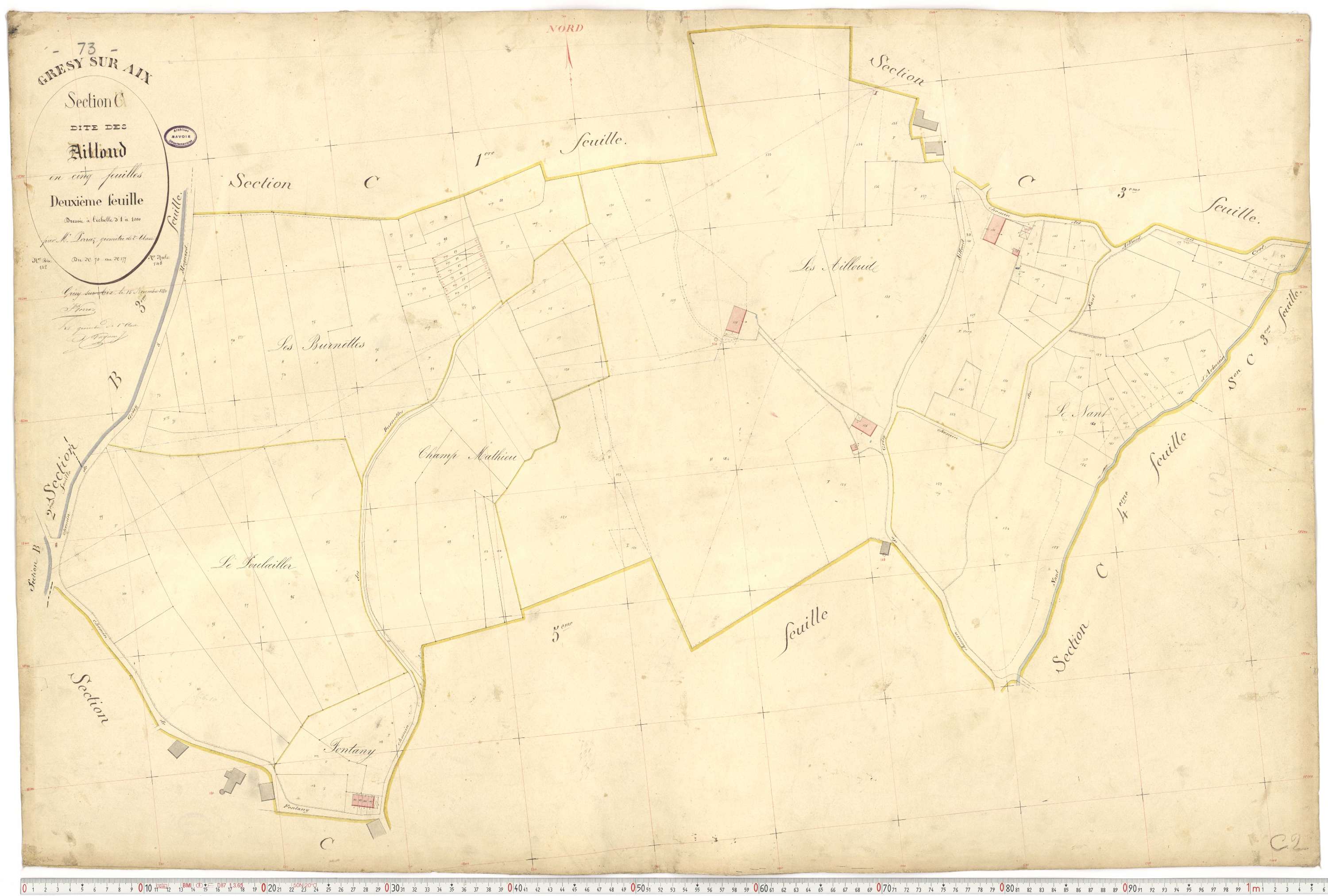 Grésy-sur-Aix - Cadastre français (1880).