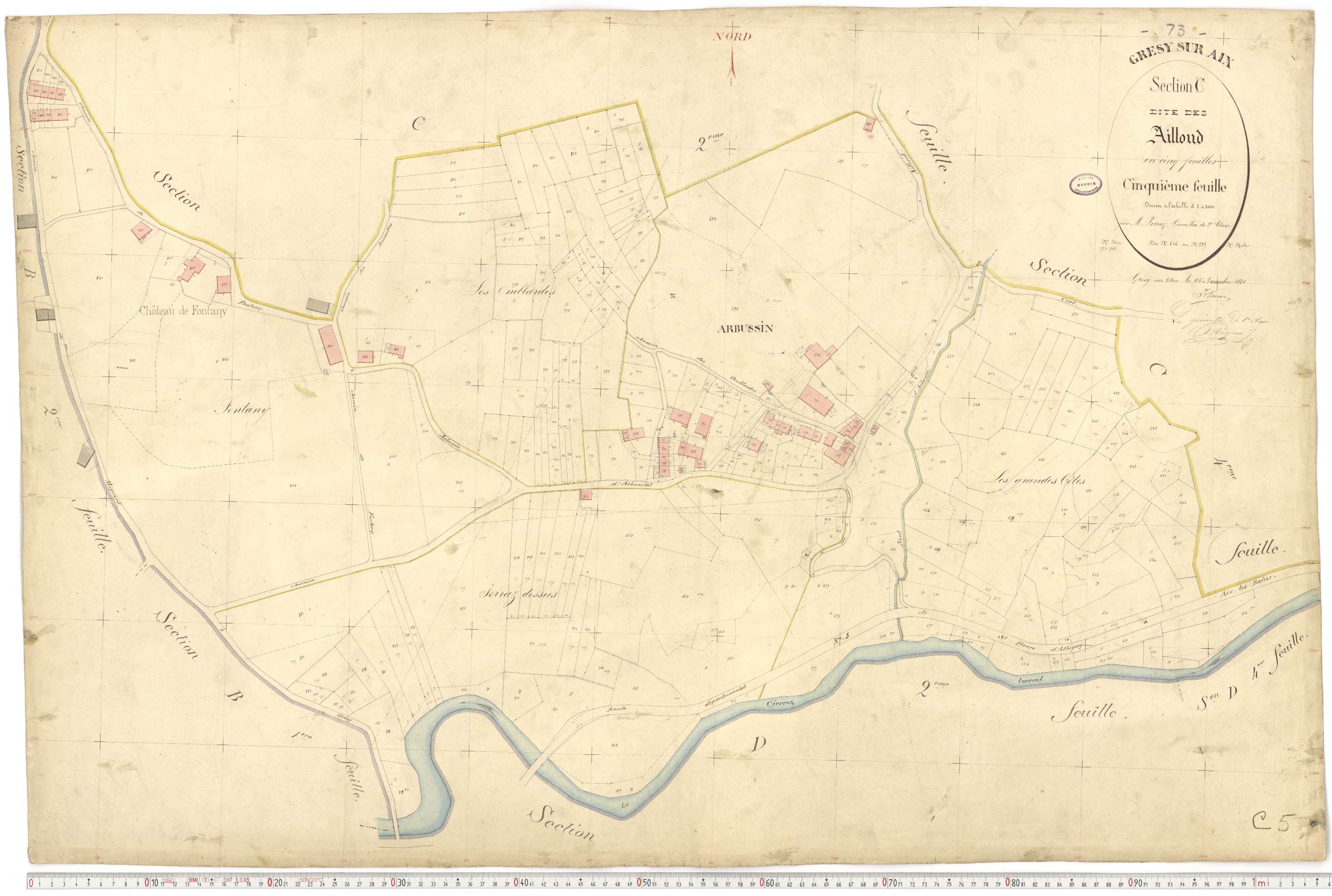 Grésy-sur-Aix - Cadastre français (1880).