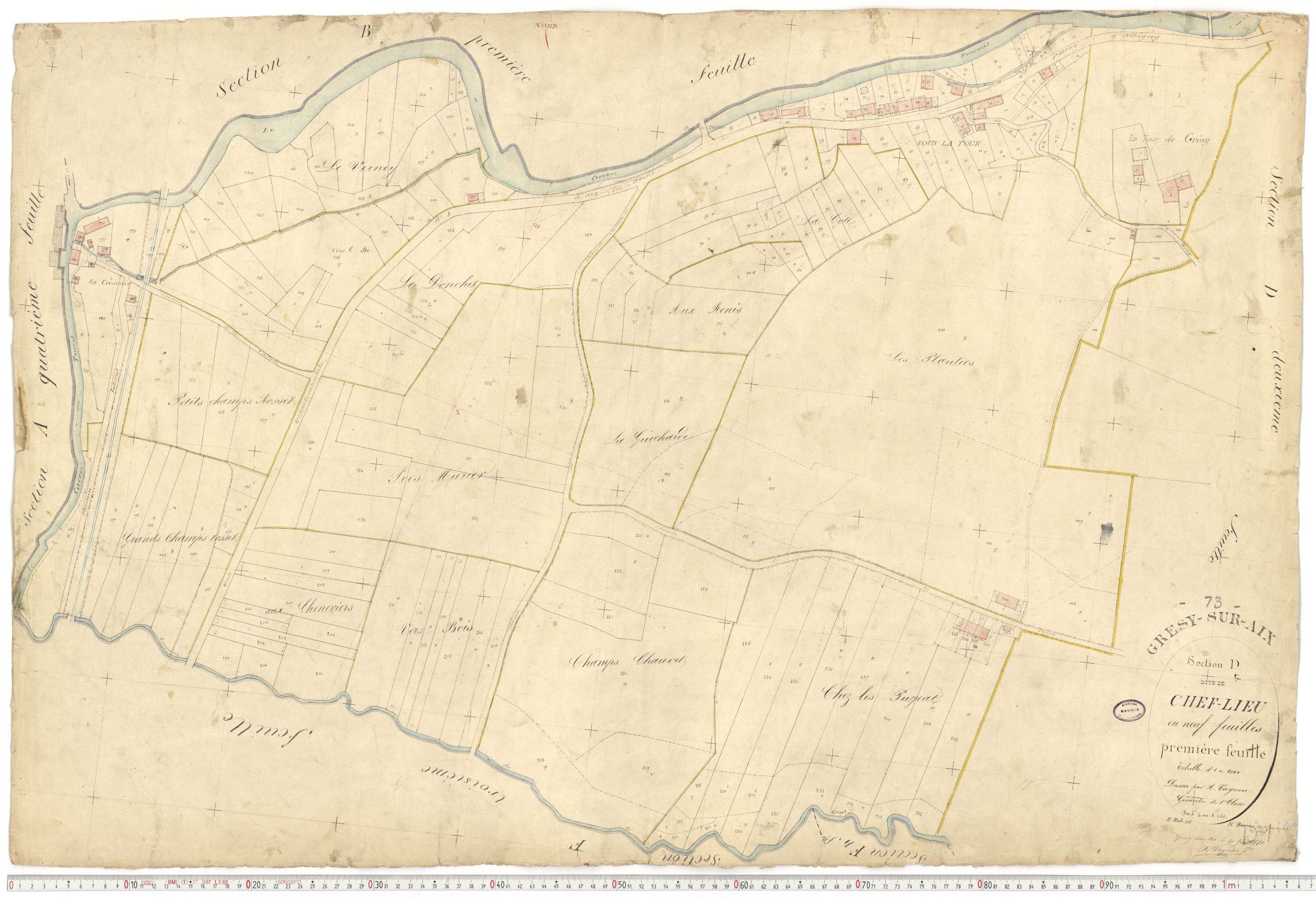 Grésy-sur-Aix - Cadastre français (1880).