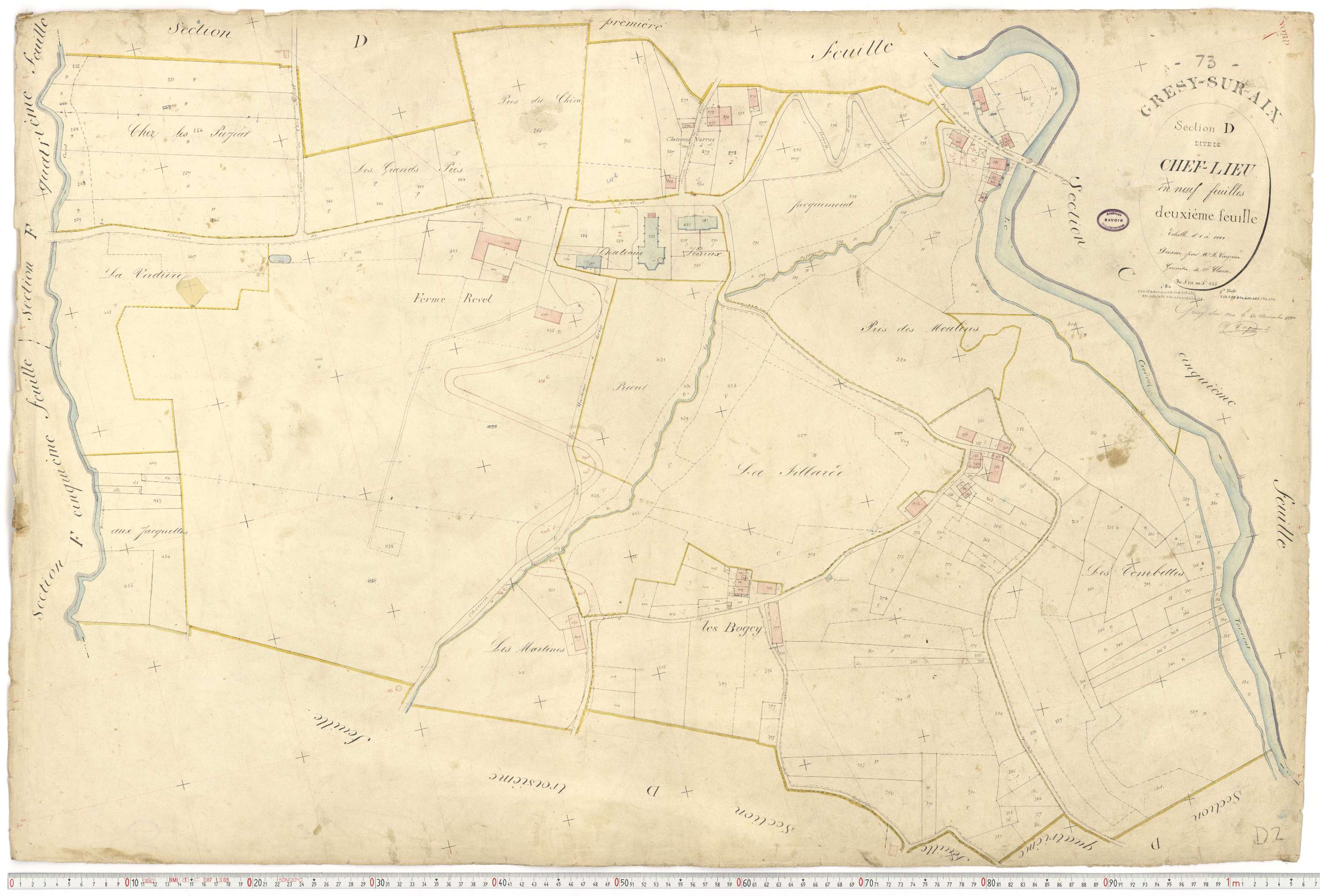 Grésy-sur-Aix - Cadastre français (1880).