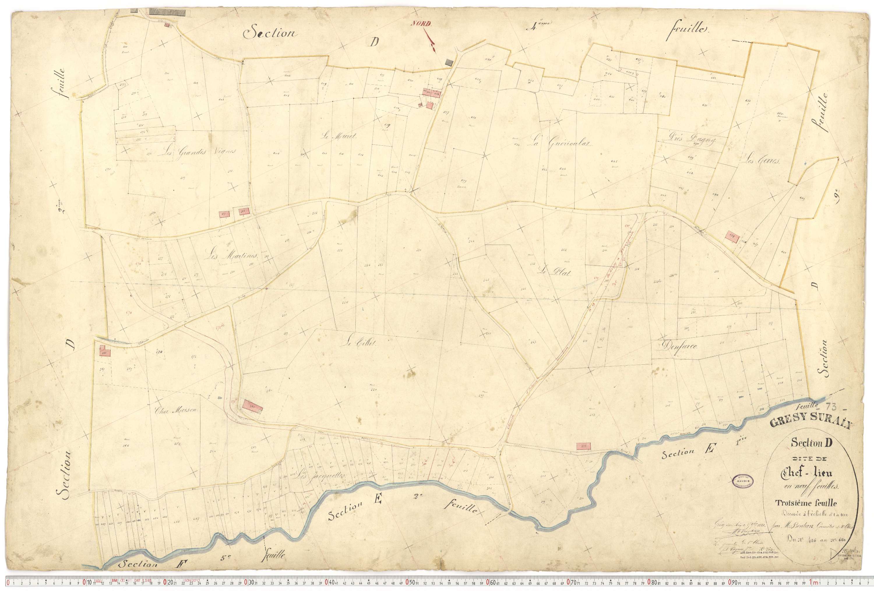 Grésy-sur-Aix - Cadastre français (1880).