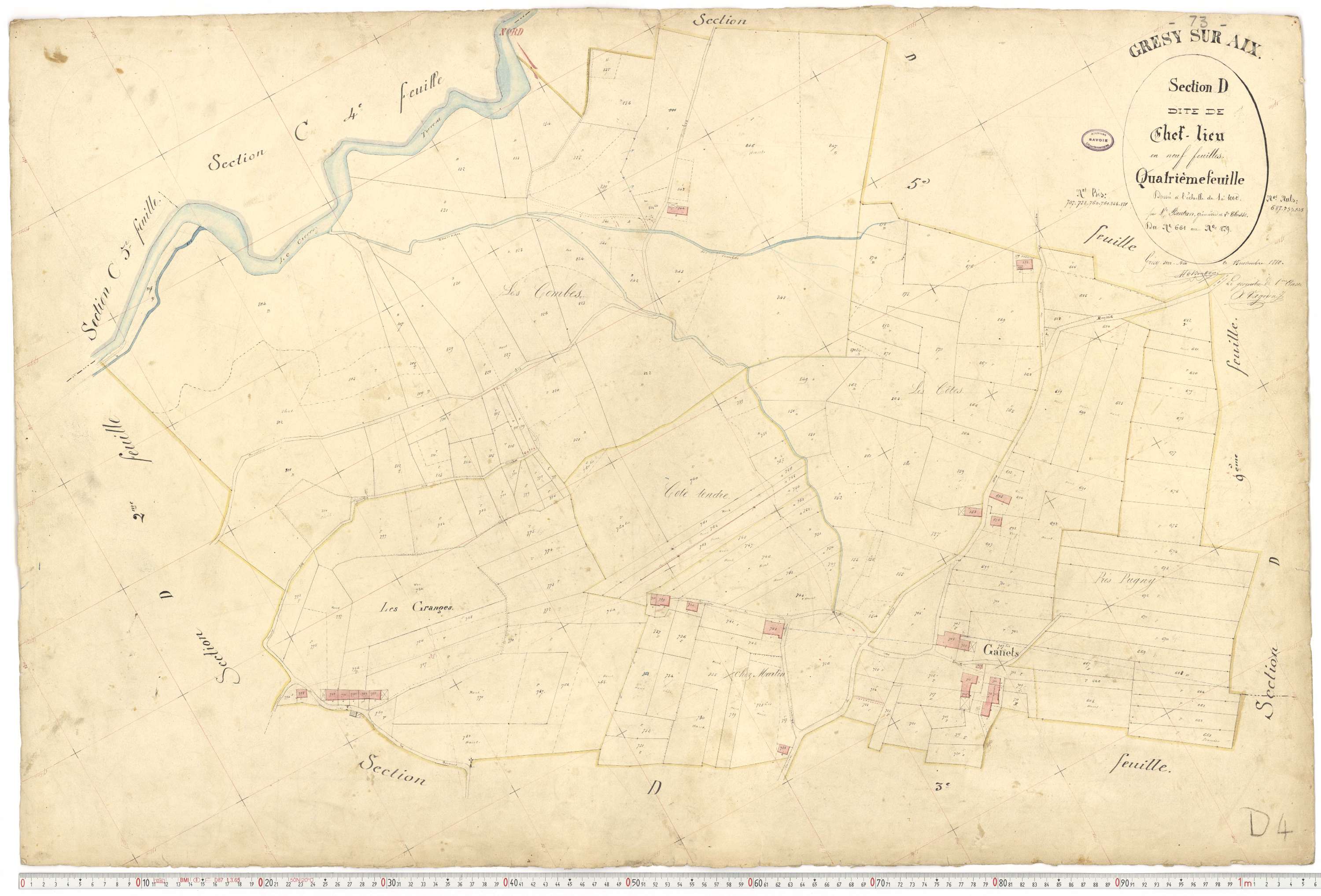 Grésy-sur-Aix - Cadastre français (1880).